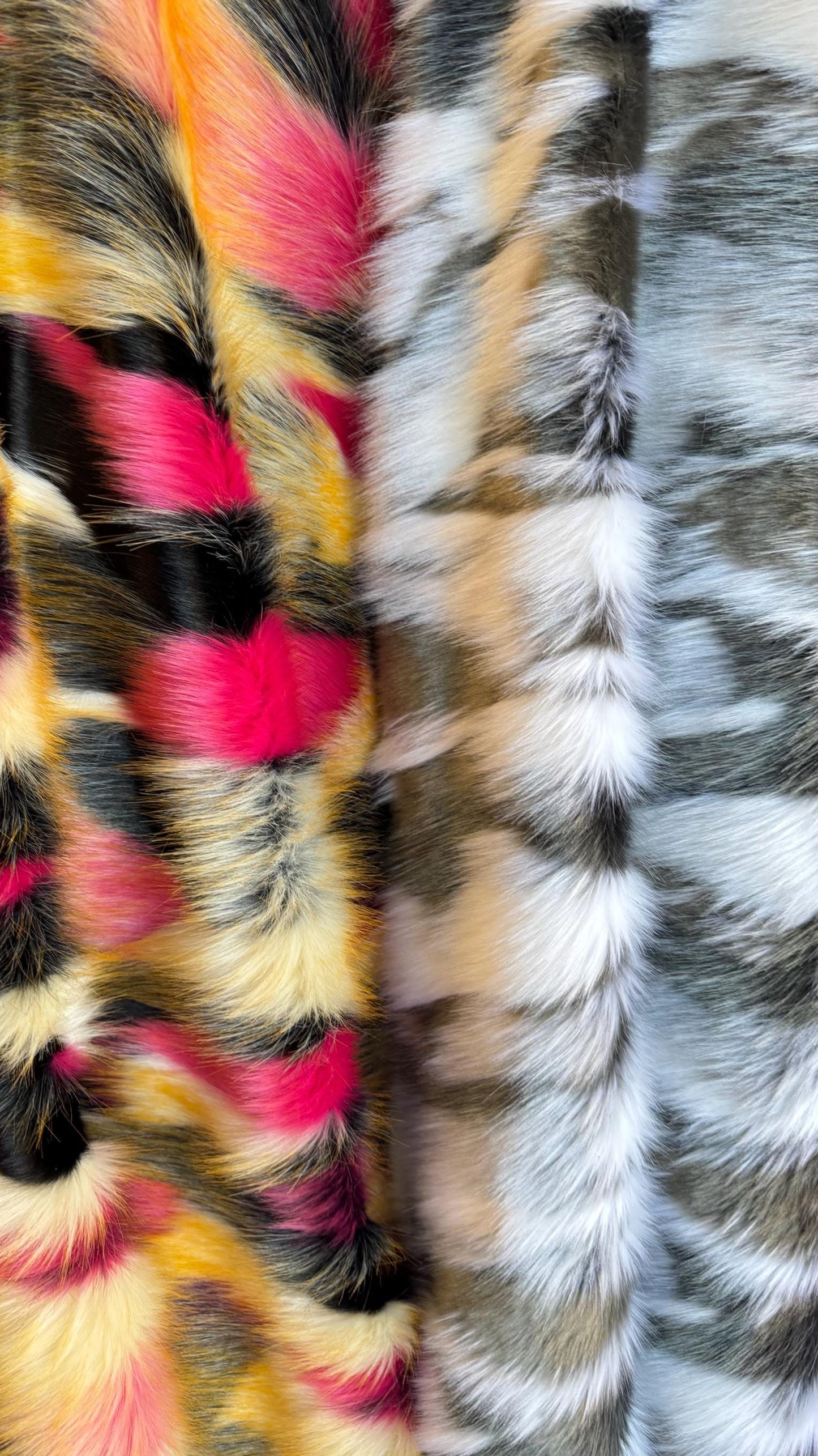 Luxury Faux Fur Exotic Husky design high quality Fur Sold by the YD and 1/2 yd Ships worldwide from Los Angeles California USA