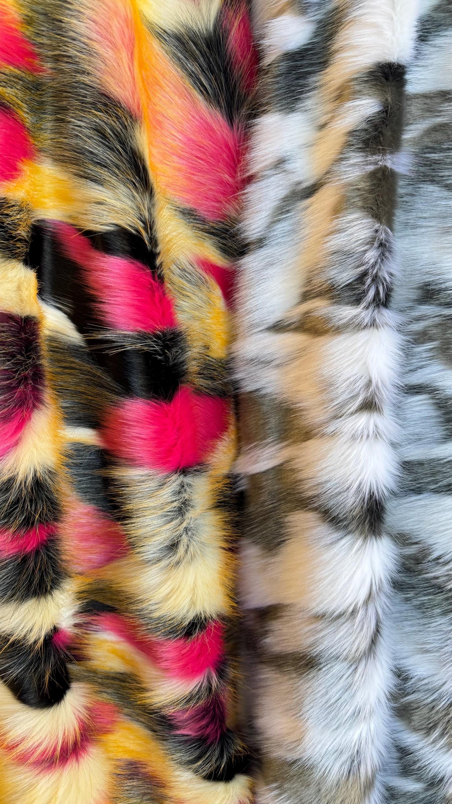 Luxury Faux Fur Exotic Husky design high quality Fur Sold by the YD and 1/2 yd Ships worldwide from Los Angeles California USA