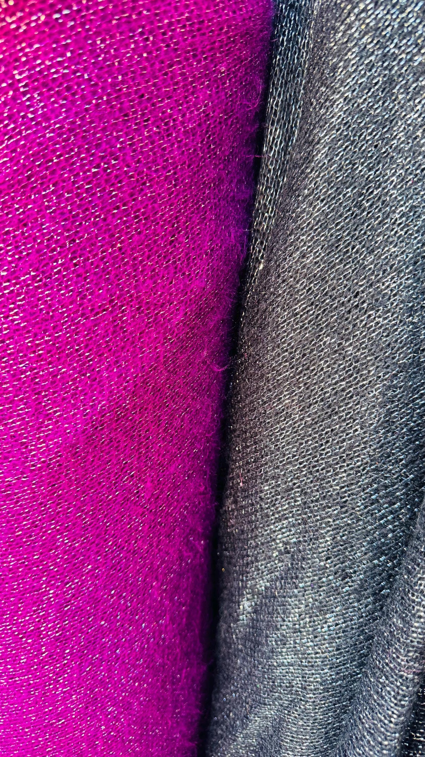 New metallic sweater knit with lurex 2-way stretch 58/60” Sold by the YD. Ships Worldwide from Los Angeles California USA. High quality