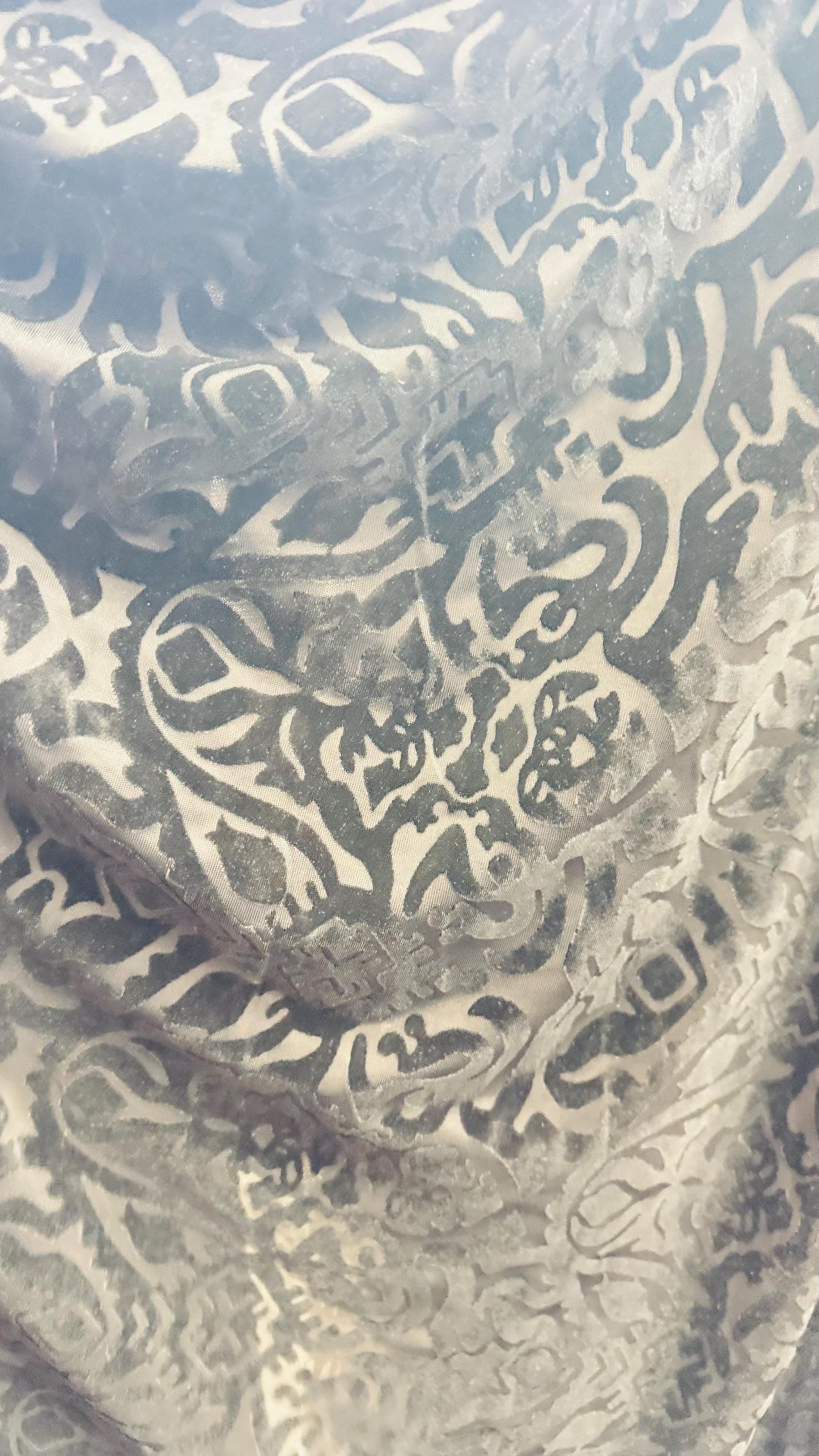 New Luxury Royalty design black burnout stretch velvet 4-way stretch 58/60” Sold by the YD. High quality fabrics by AlexLAFabrics