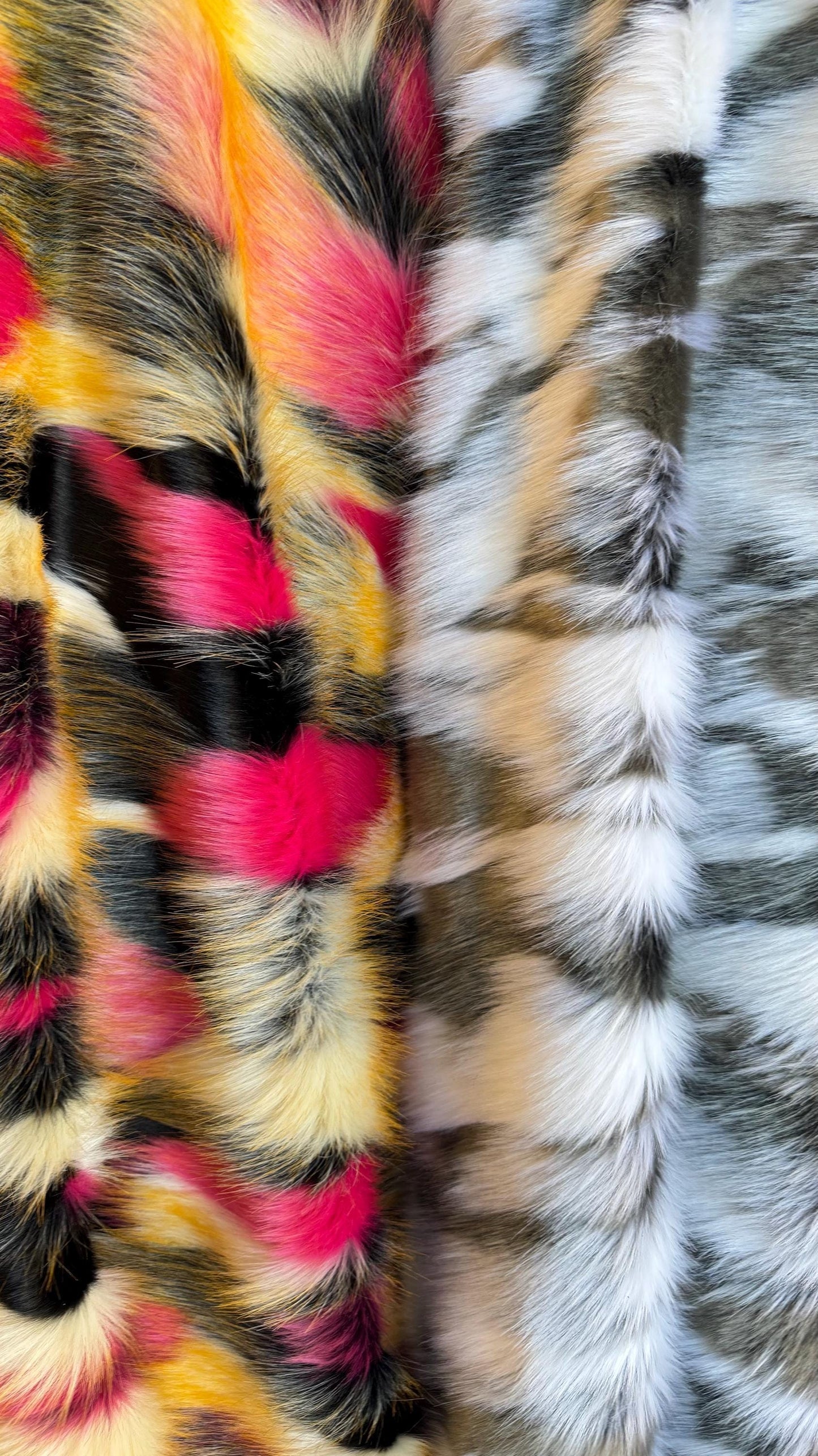 Luxury Faux Fur Exotic Husky design high quality Fur Sold by the YD and 1/2 yd Ships worldwide from Los Angeles California USA