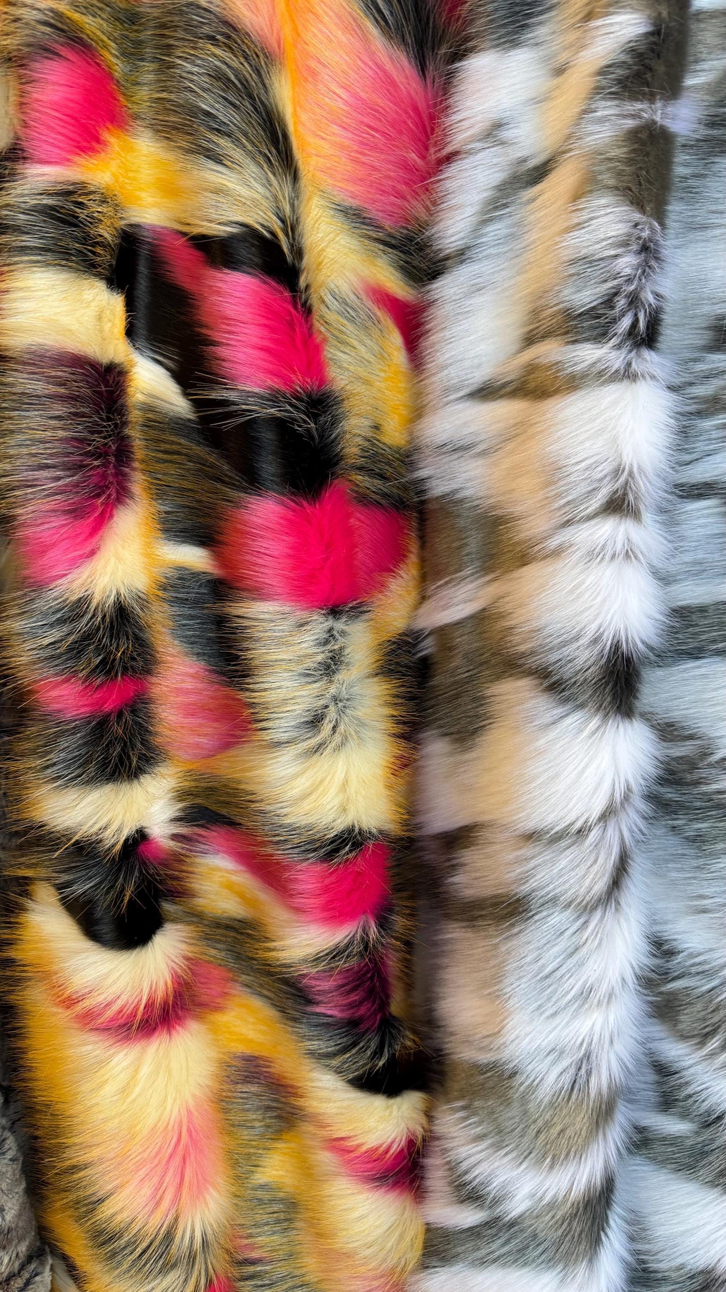 Luxury Faux Fur Exotic Husky design high quality Fur Sold by the YD and 1/2 yd Ships worldwide from Los Angeles California USA