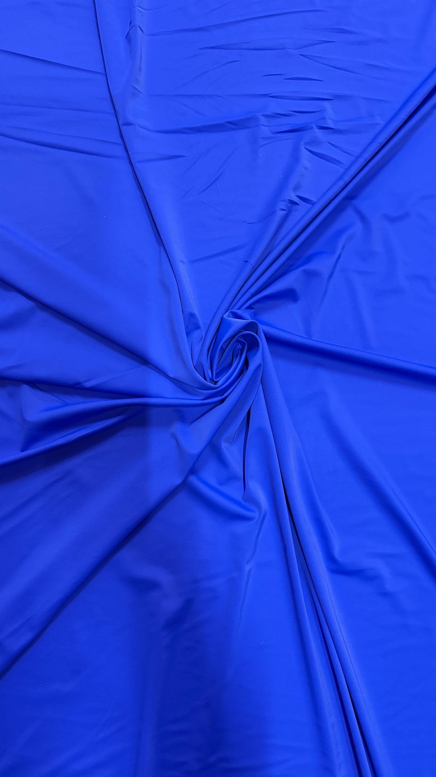 Matte Nylon Spandex Vivid Royal Blue best quality of spandex 4-way stretch 58/60” High quality fabrics by AlexLAFabrics