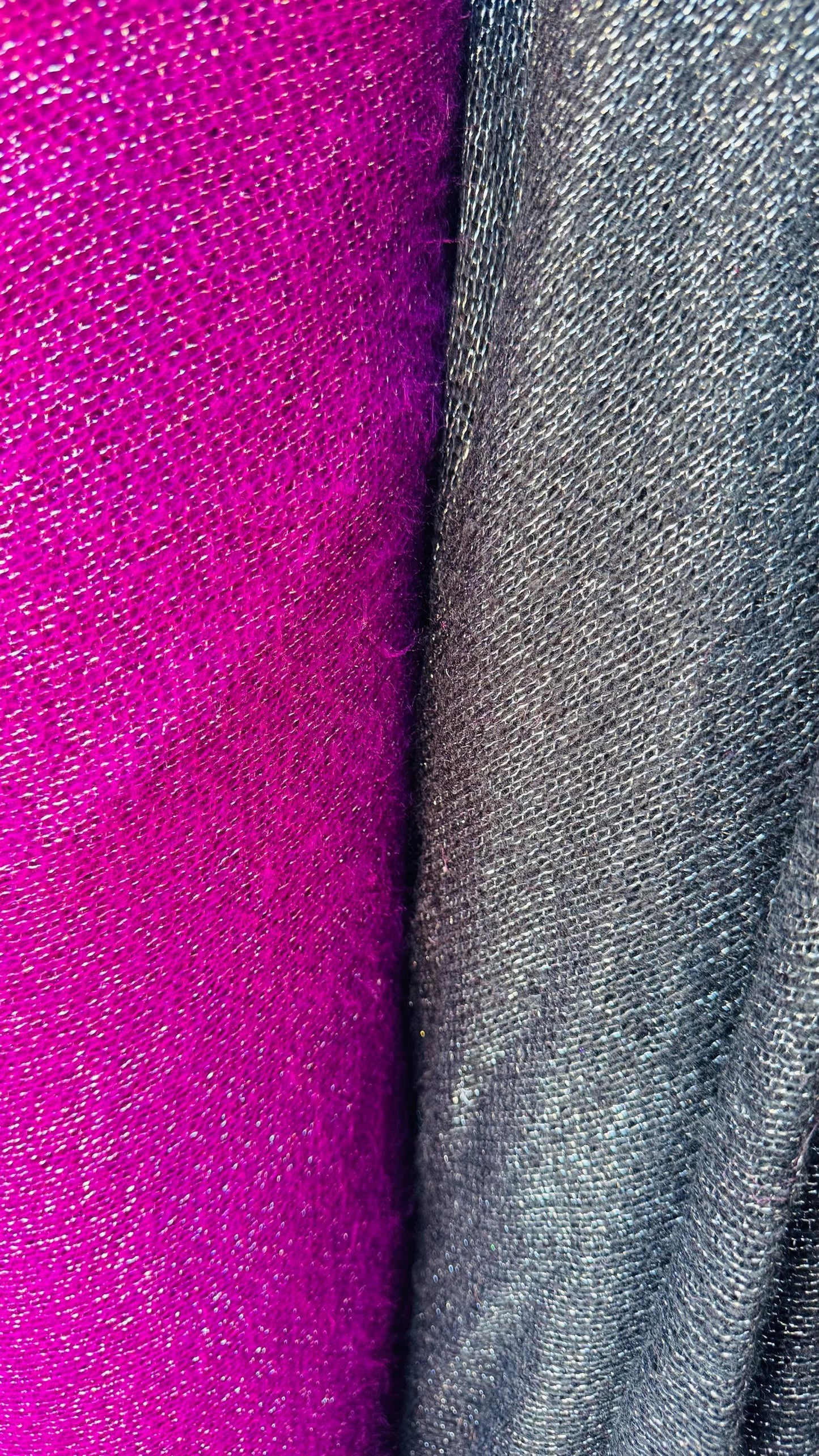 New metallic sweater knit with lurex 2-way stretch 58/60” Sold by the YD. Ships Worldwide from Los Angeles California USA. High quality