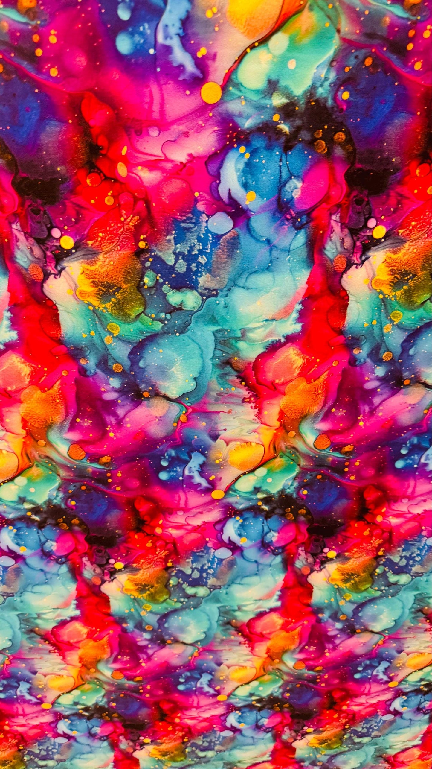 New Abstract design multi color on nylon spandex 4way Stretch 58/60" Sold by the YD. Ships worldwide from Los Angeles California USA