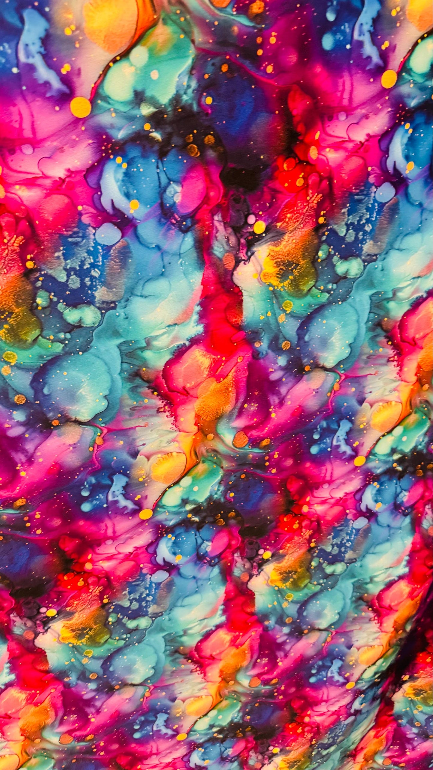 New Abstract design multi color on nylon spandex 4way Stretch 58/60" Sold by the YD. Ships worldwide from Los Angeles California USA