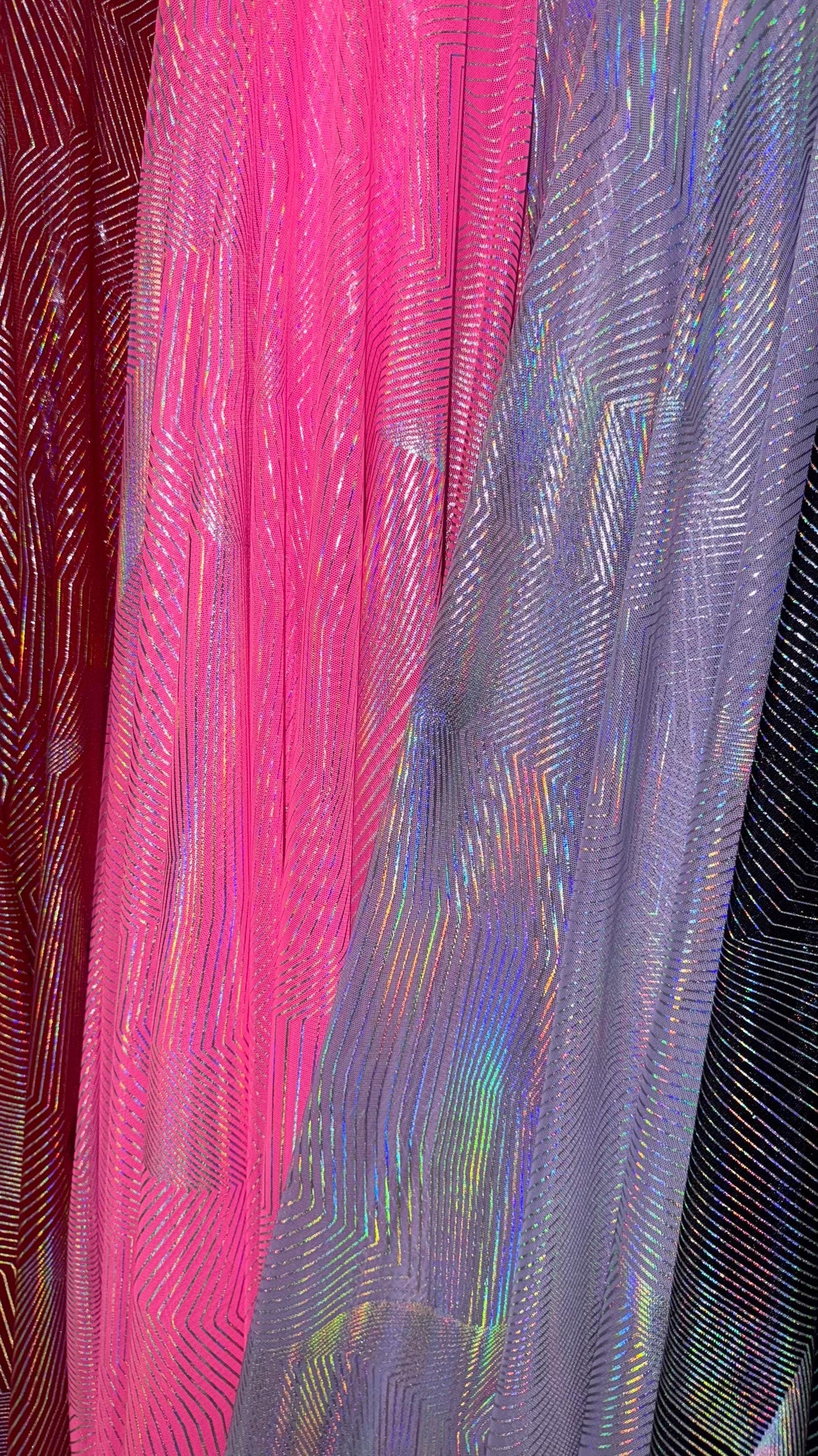NEW Geometric Digital design Metallic Power mesh nylon spandex 4-way stretch 58/60” Sold by the YD. Ships Worldwide from Los Angeles CA
