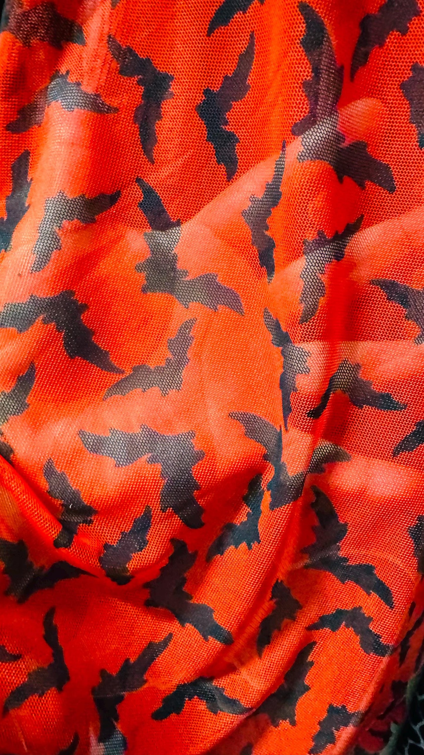 Bats design print on power mesh 4-way stretch 58/60” Sold by the YD. Ships Worldwide from Los Angeles California USA.