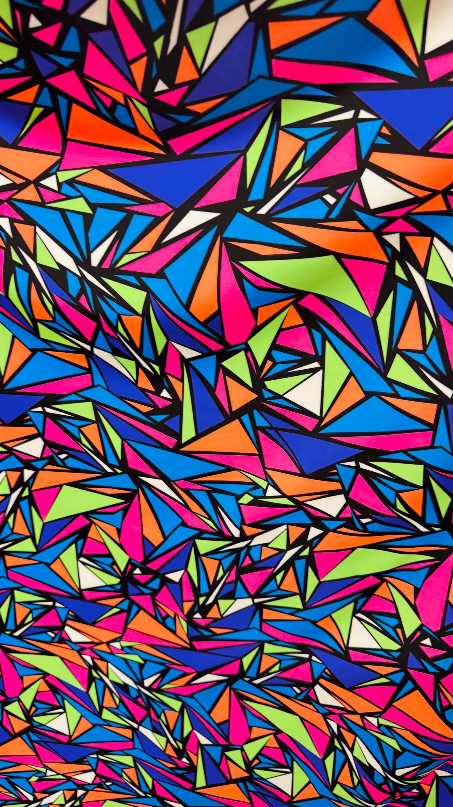 NEW Modern Geometric design Multicolor print on nylon spandex 4way stretch 58/60" Sold by the YD. Ships worldwide from Los Angeles CA