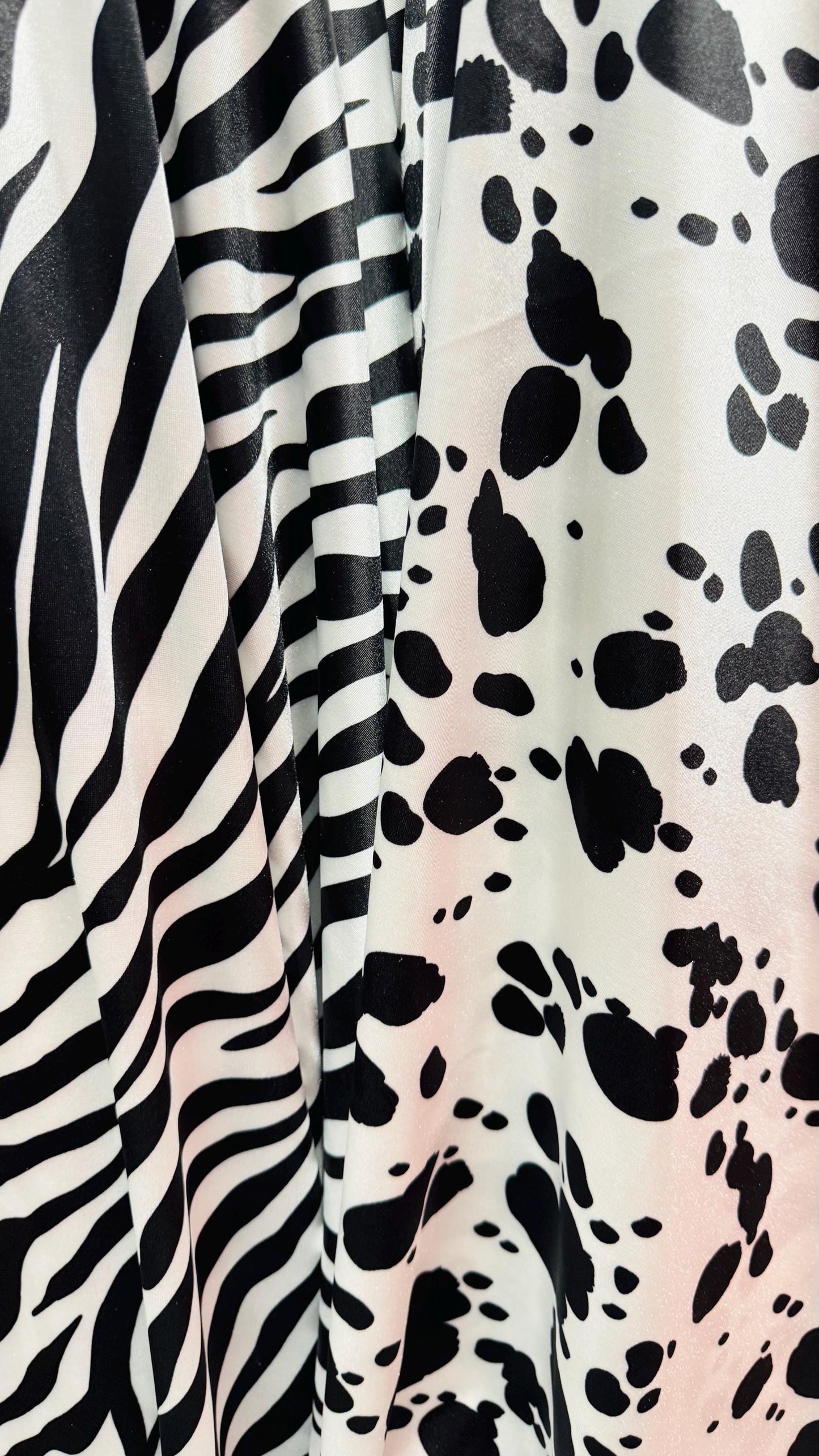 Exotic Animals designs print on super shiny satin spandex 4-way stretch 58/60” High quality spandex fabrics by AlexLAFabrics