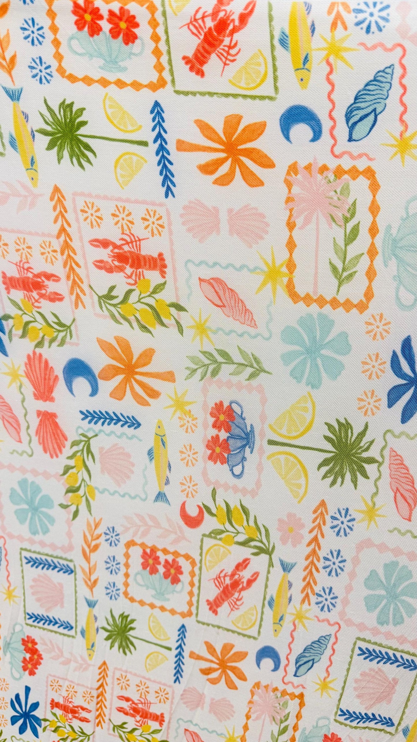 New Sea tropical design print on best quality of power mesh 4way stretch 58/60" Sold by the YD. Ships worldwide from Los Angeles California