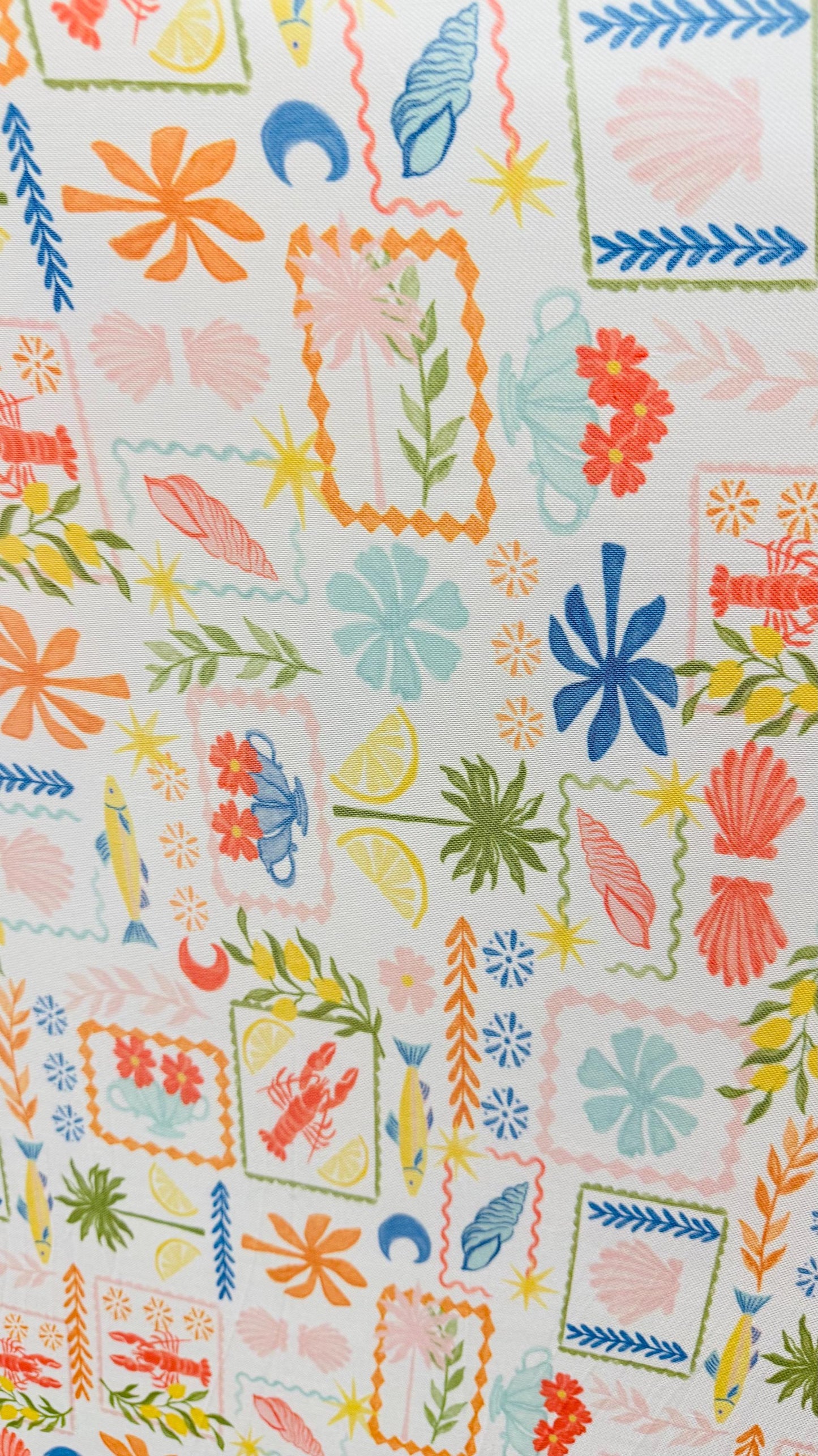 New Sea tropical design print on best quality of power mesh 4way stretch 58/60" Sold by the YD. Ships worldwide from Los Angeles California