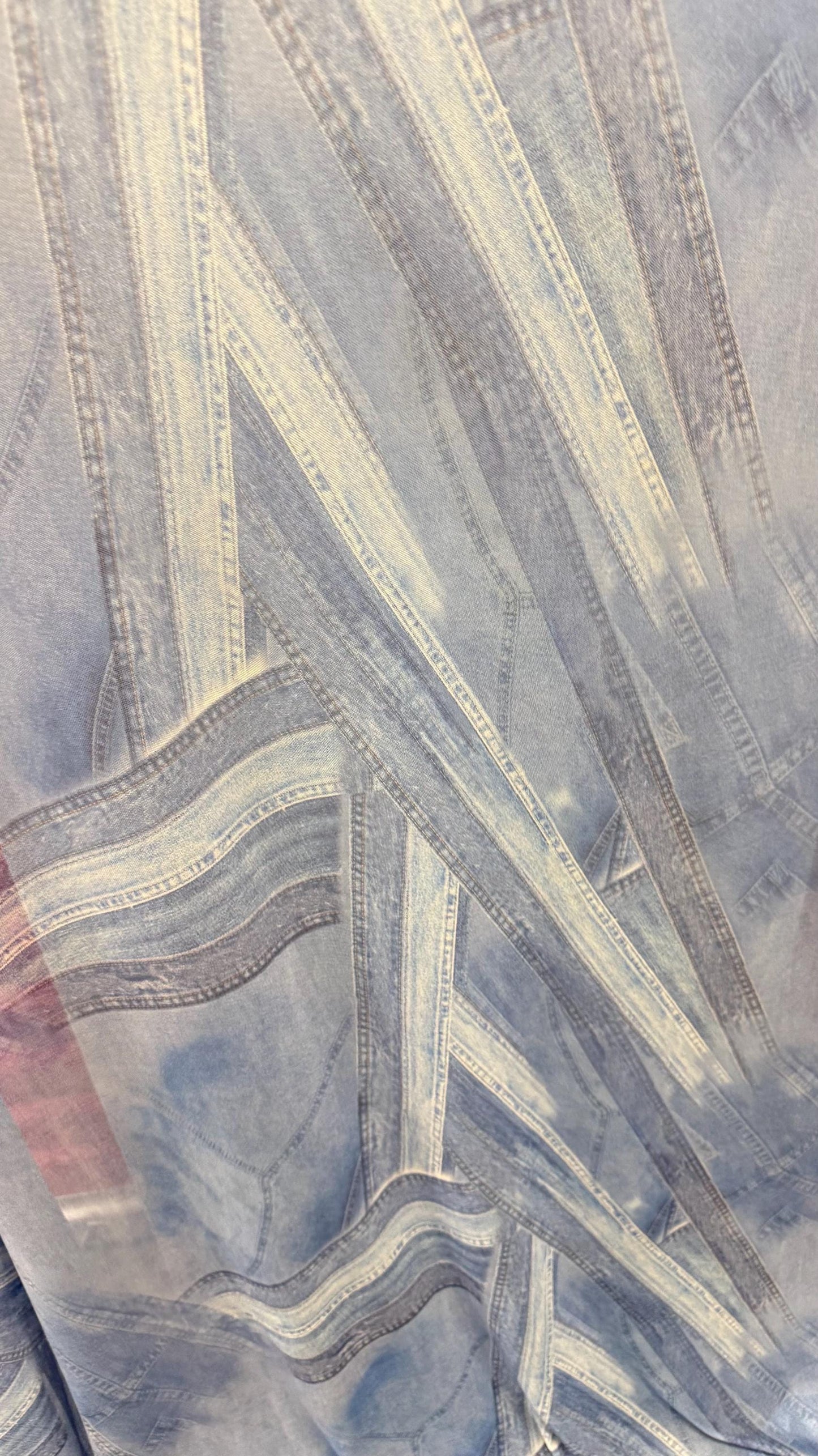 NEW Denim Jeans Beyonce design print on great quality of power mesh 4-way stretch 58/60” High Quality fabrics by AlexLAFabrics
