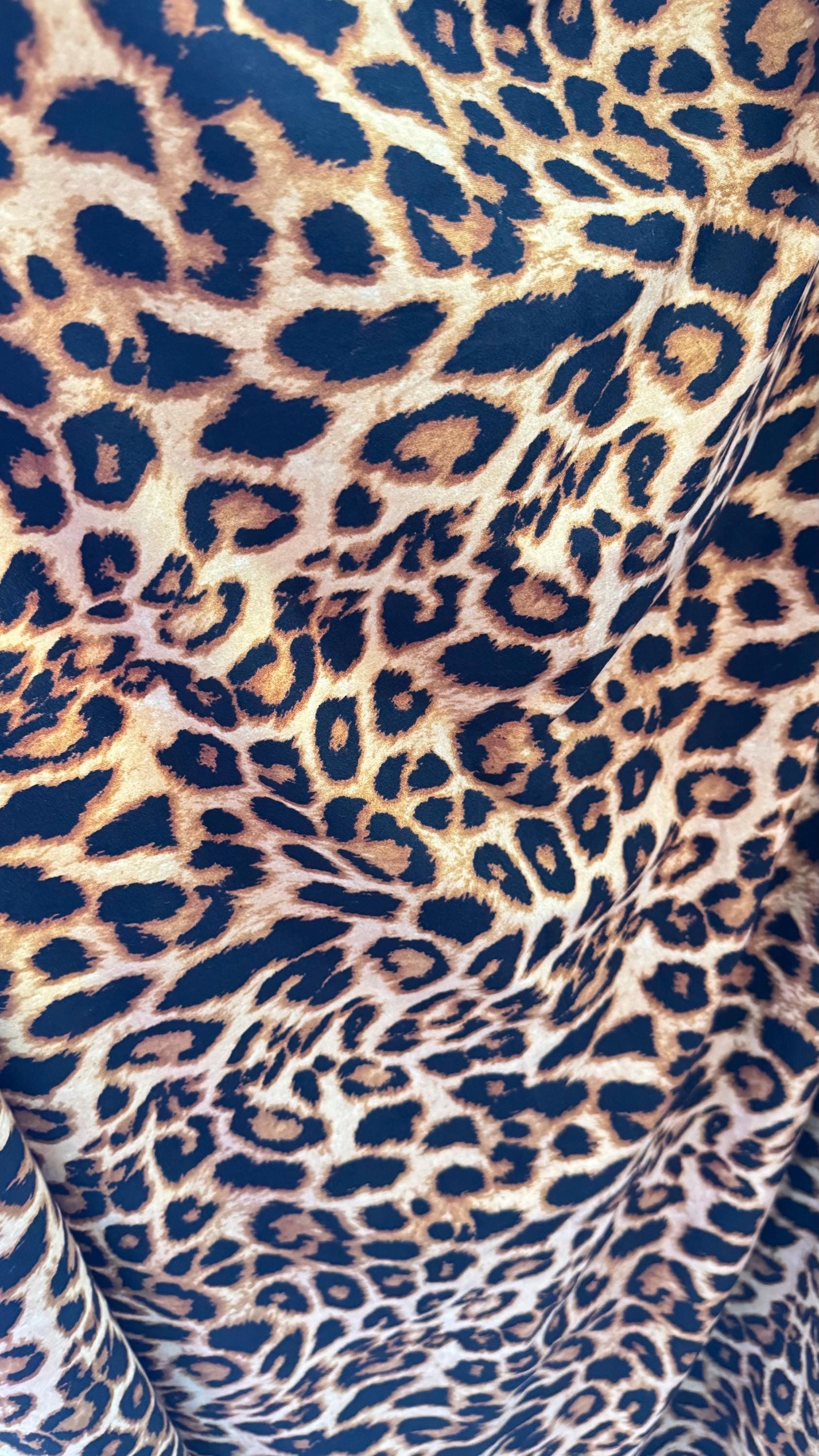Wild Leopard design Natural Color print on poly spandex medium weight 4-way stretch 58/60” High quality fabrics by AlexLAFabrics