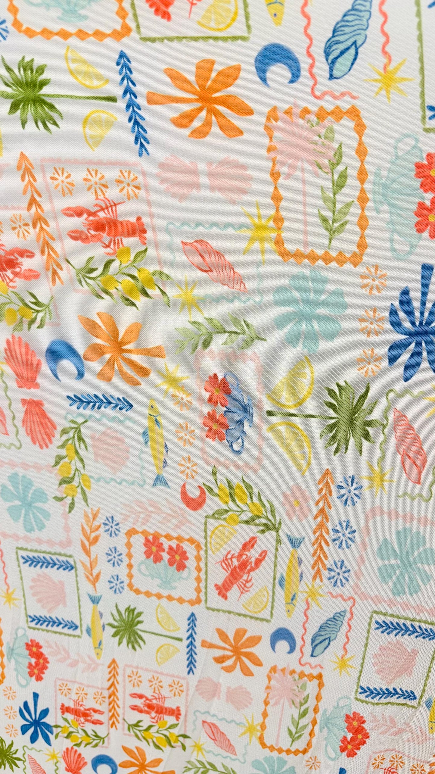 New Sea tropical design print on best quality of power mesh 4way stretch 58/60" Sold by the YD. Ships worldwide from Los Angeles California