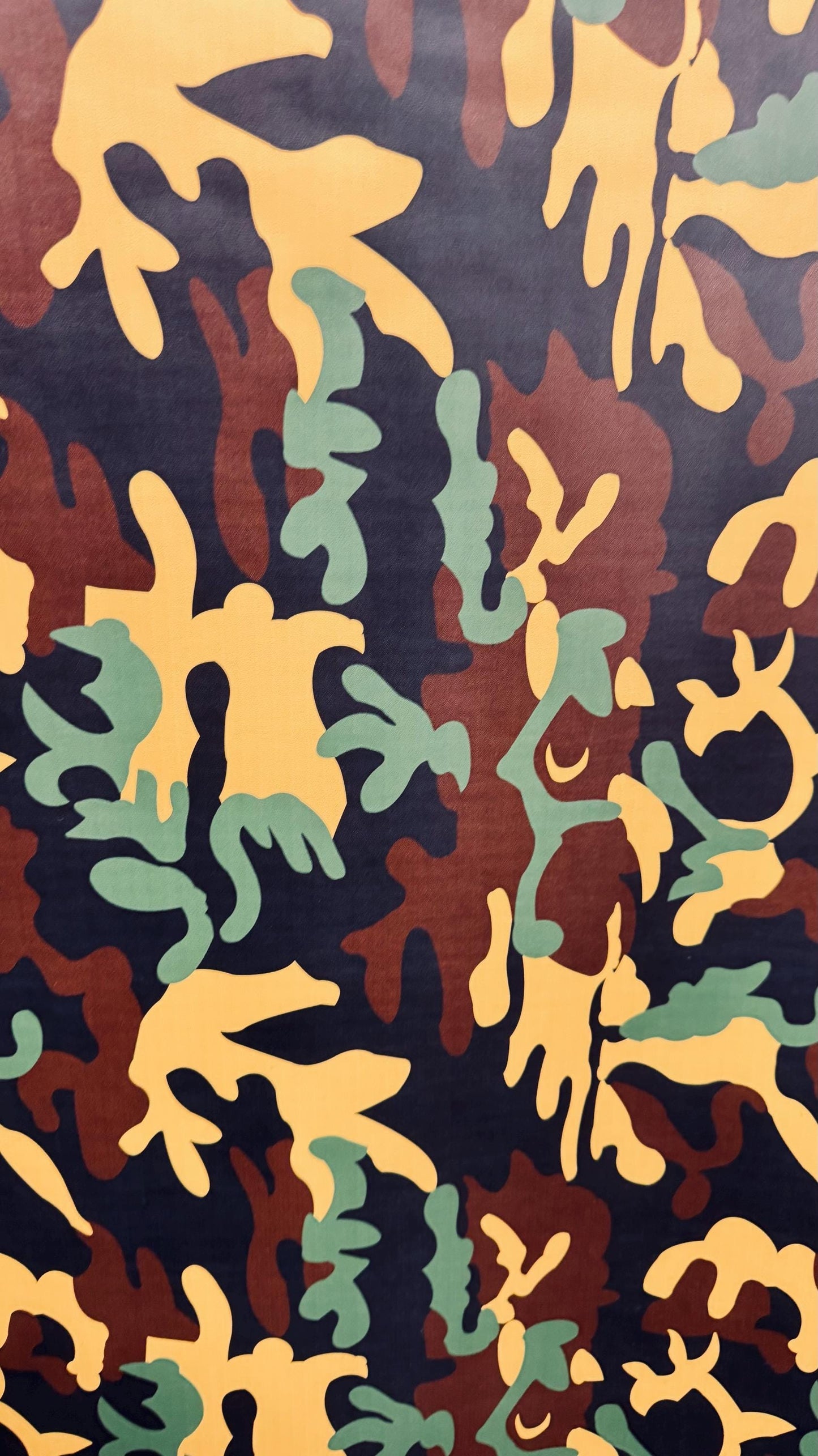 New Camouflage design on heavy vinyl non stretch 58/60" Sold by the YD. Ships worldwide from Los Angeles California USA.