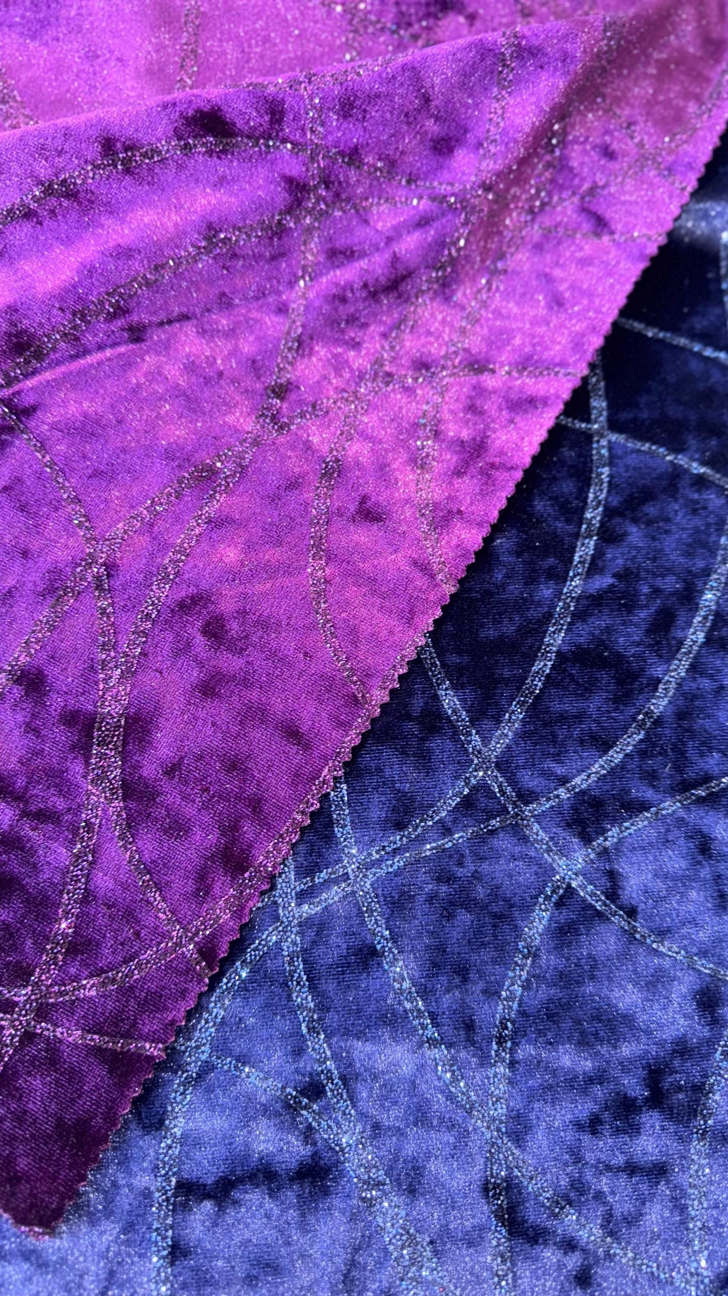 New Selena abstract design stretch velvet with glitter 4way stretch 58/60"Sold by the YD. Ships worldwide from Los Angeles California USA.