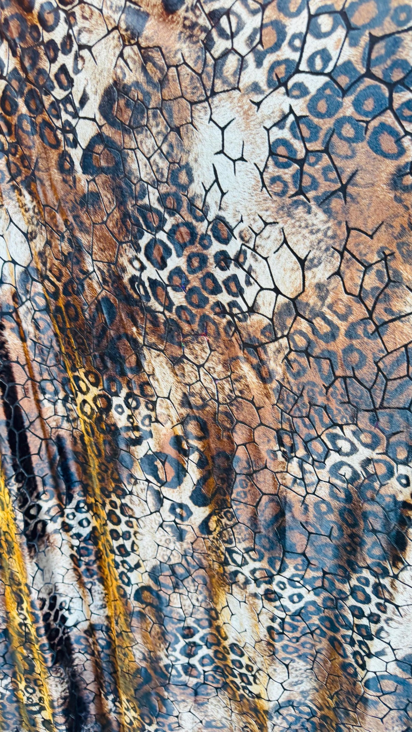 New burnout velvet Exotic Safari design 4way Stretch 58/60" Sold by the YD. Ships worldwide from Los Angeles California USA.