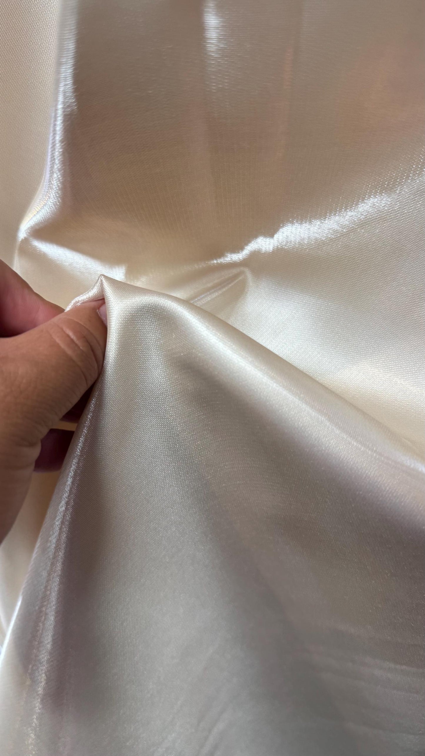 New Luxury super shiny Cristal satin non stretch 58/60” Sold by the YD. Ships worldwide from Los Angeles California USA.