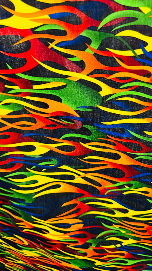 100% cotton Flames Ghost Rider sign print on great quality of cotton soft fabric 44/45” Sold by the YD. Ships worldwide from Los Angeles CA