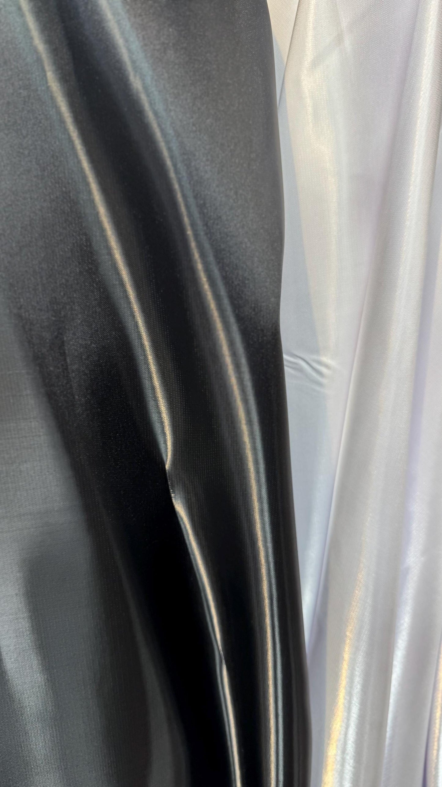 New Luxury super shiny Cristal satin non stretch 58/60” Sold by the YD. Ships worldwide from Los Angeles California USA.