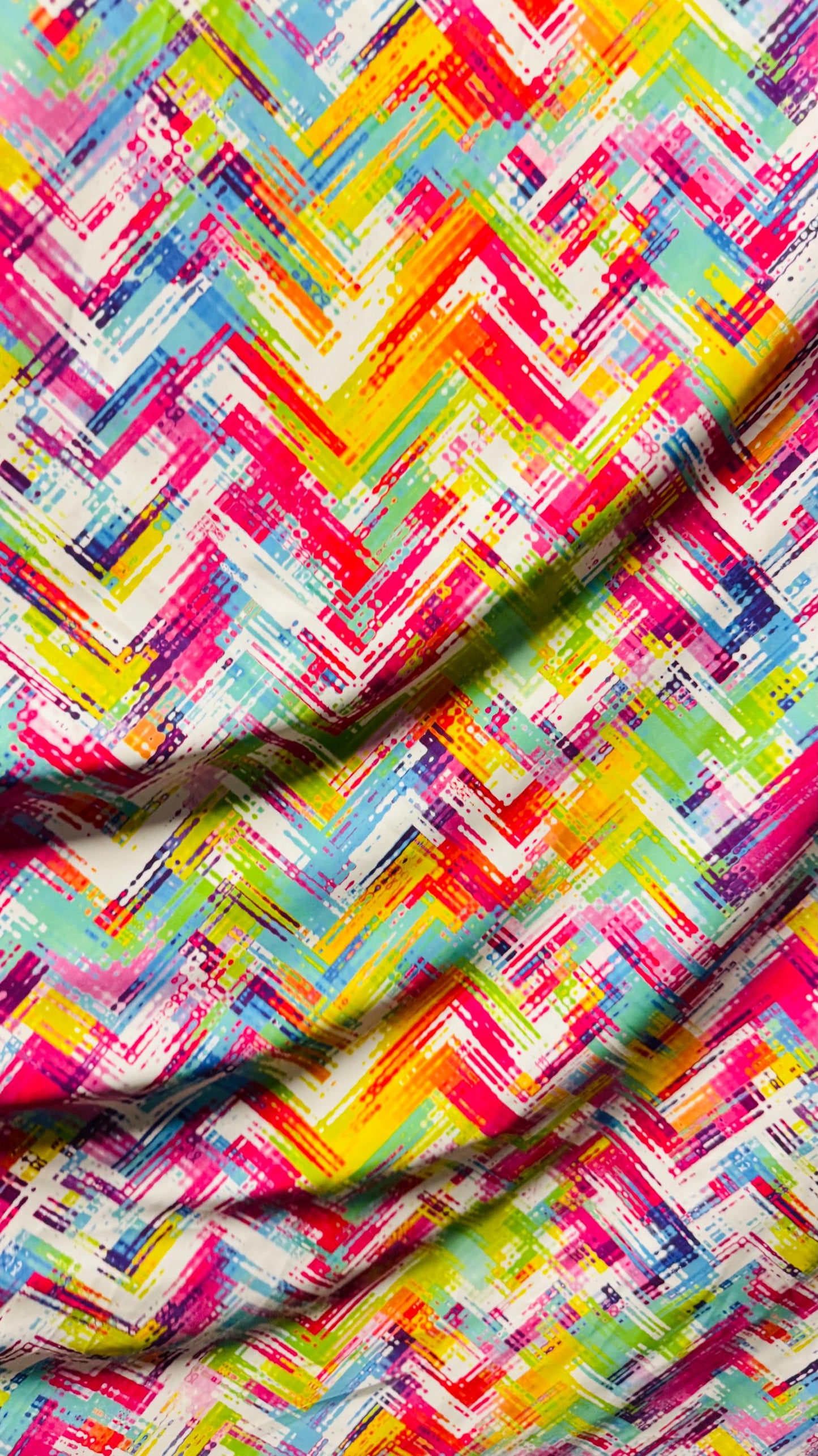 New 3D Abstract design multicolor on nylon spandex 4 way stretch 58/60" Sold by the YD. Ships worldwide from Los Angeles California USA
