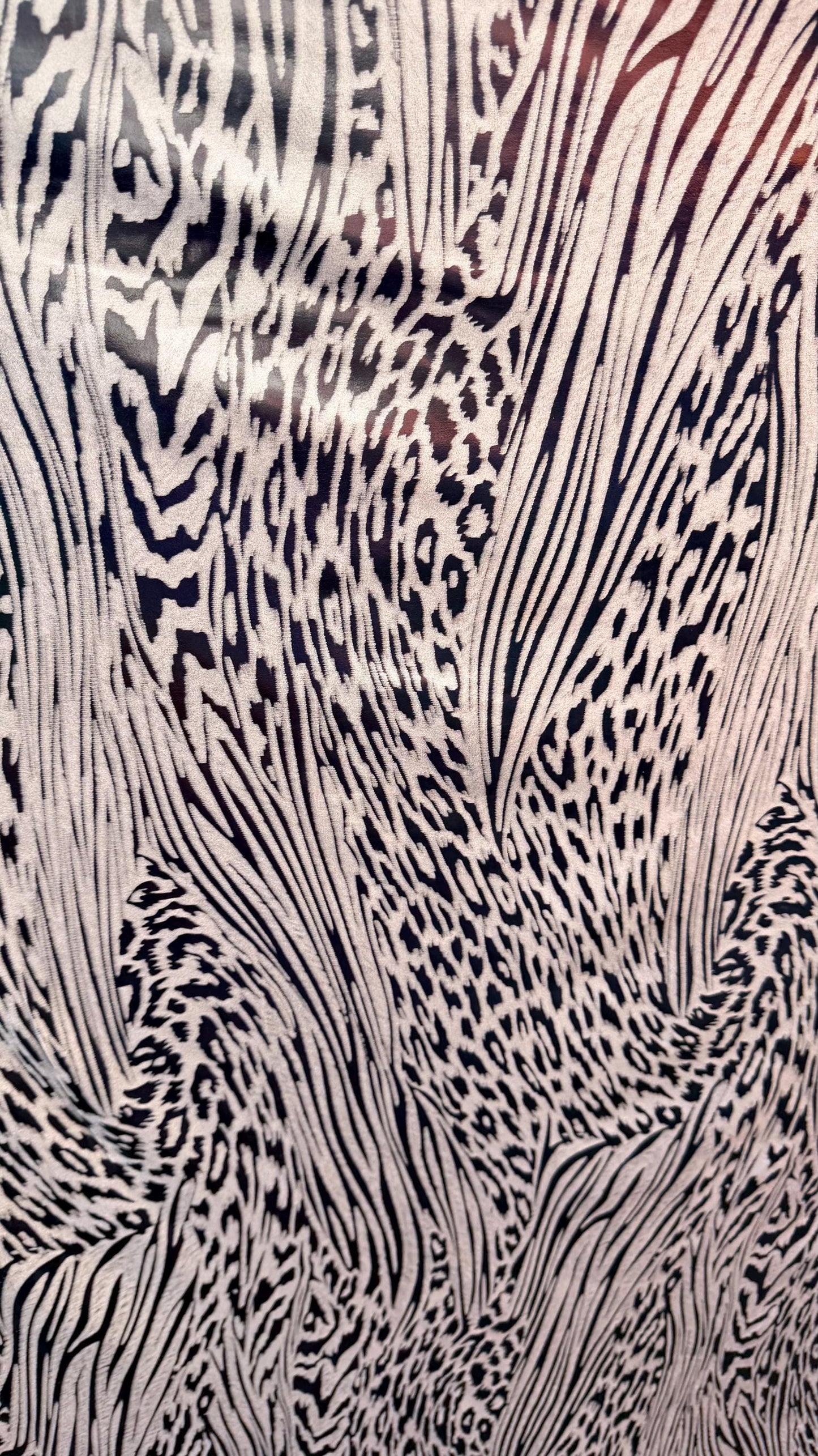 New Safari design Iridescent metallic nylon spandex 4way stretch 58/60" Sold by the yd. Ships worldwide from Los Angeles California USA.
