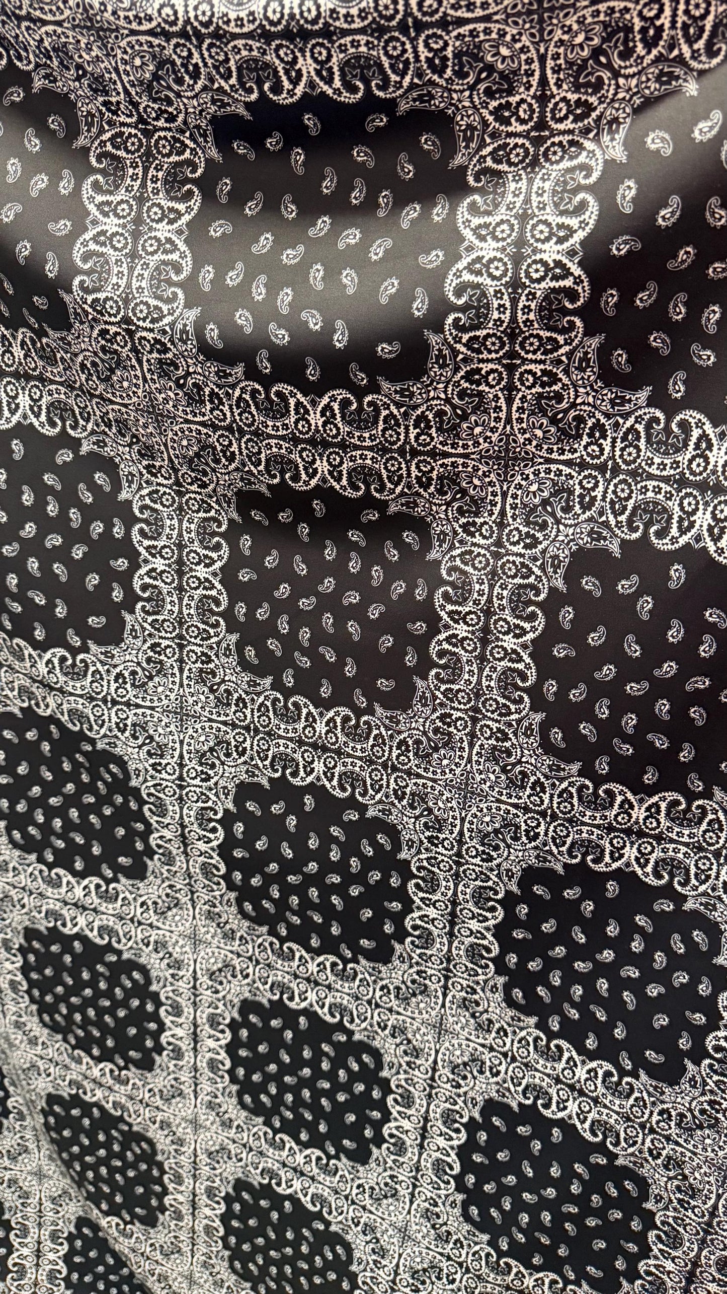 Bandana paisley Luxury design print on great quality of nylon spandex 4-way stretch 58/60” Sold by the YD. Ships worldwide from Los Angeles