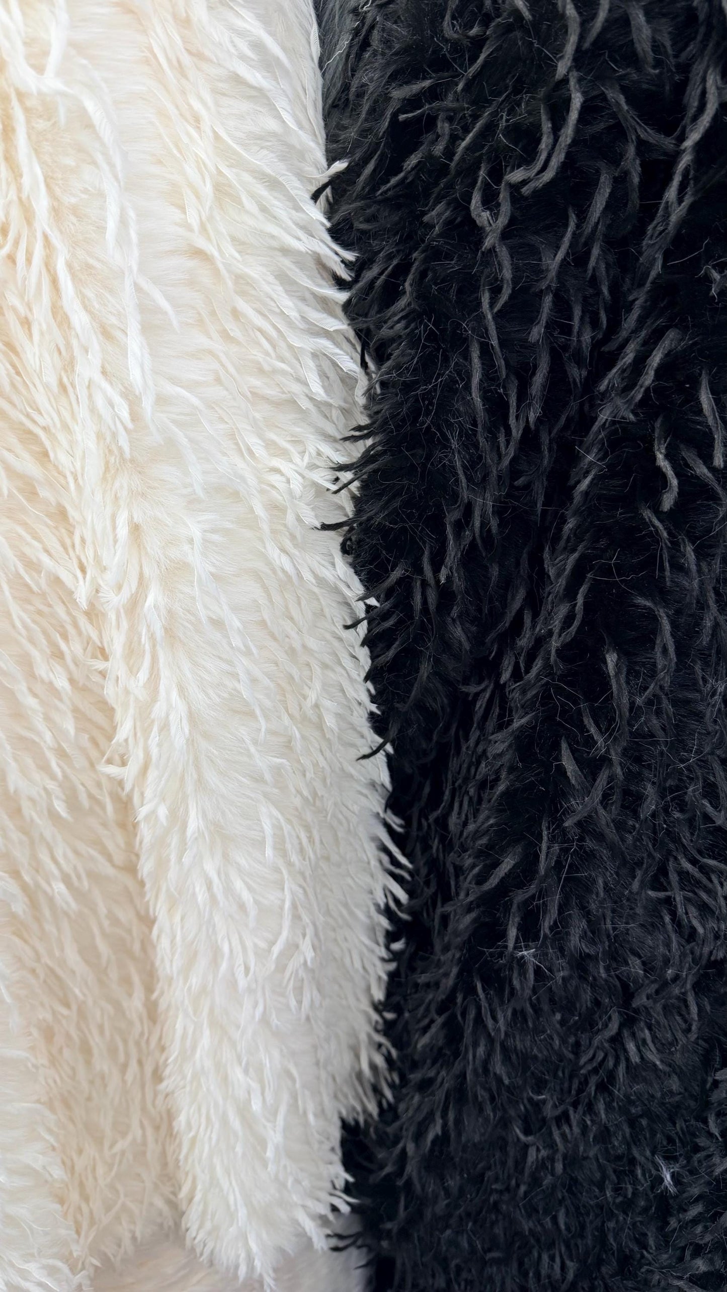 Luxury Faux Fur with feathers shaggy design high quality Sold by the YD and 1/2 yd Ships worldwide from Los Angeles California USA