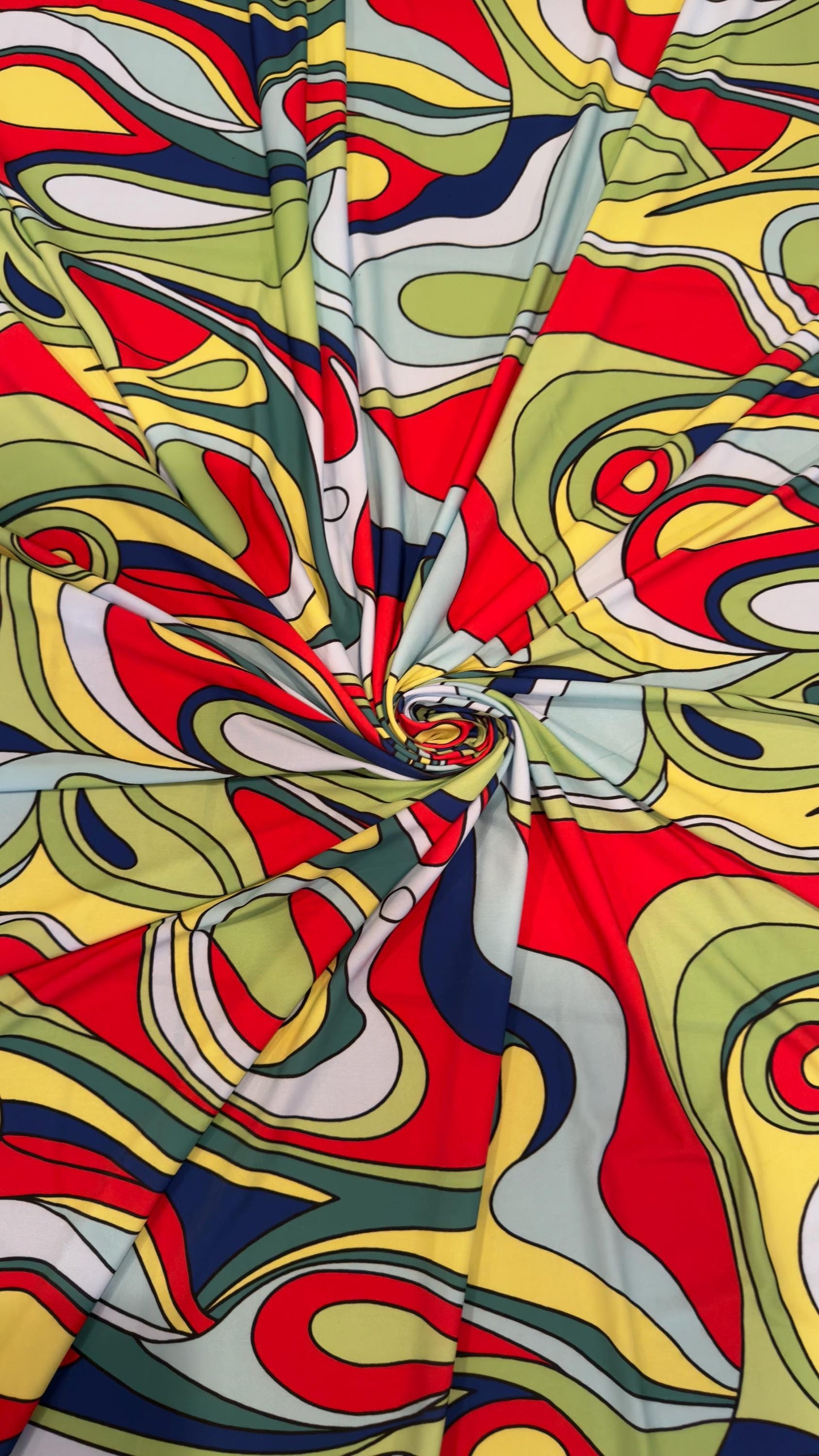Luxury modern abstract fashion design print on great quality of poly spandex 2-way stretch High quality fabrics by AlexLAFabrics