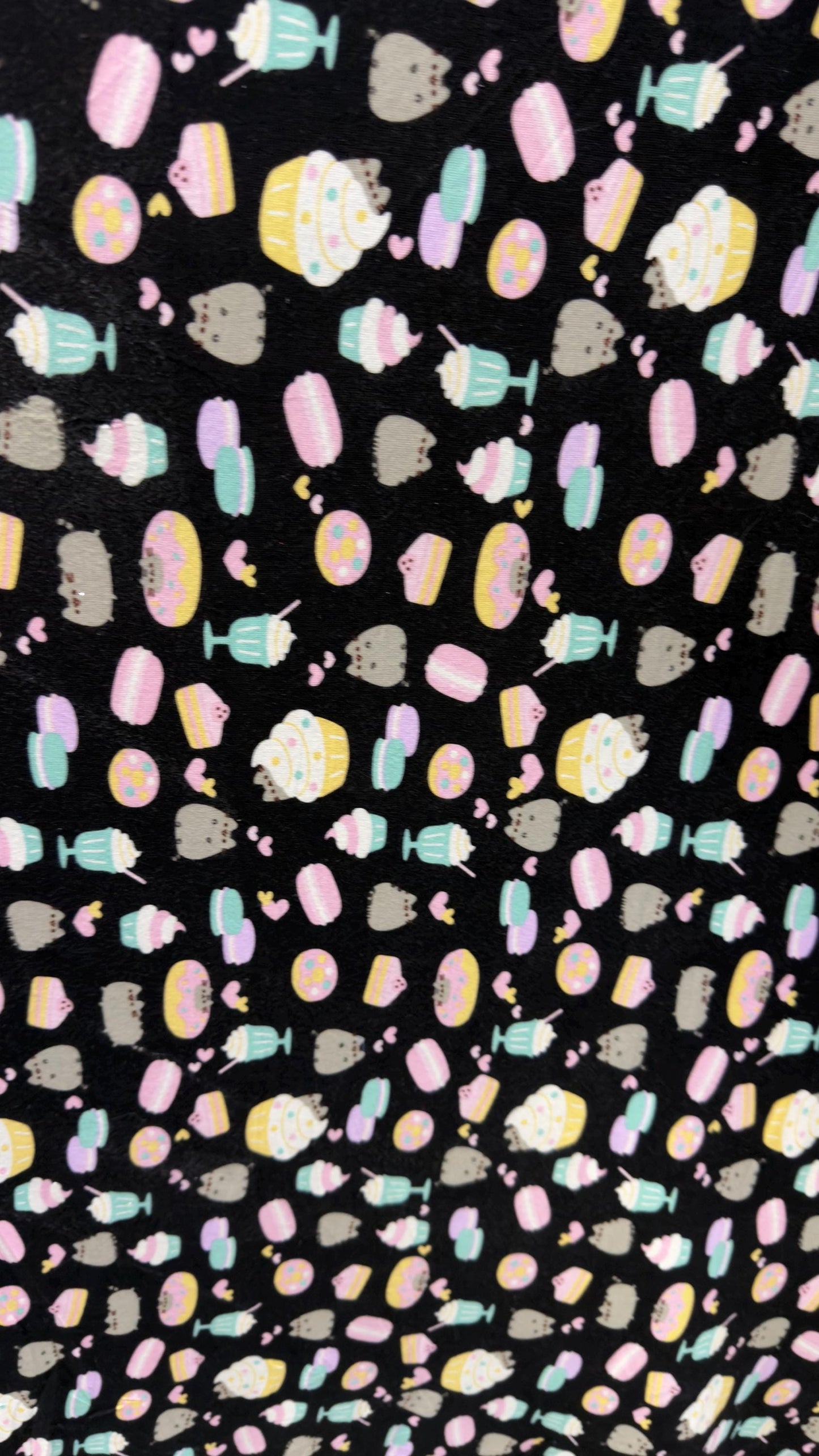 Ice cream and donut design print on cotton spandex 4-way stretch 58/60” Sold by the YD. Ships Worldwide from Los Angeles California USA