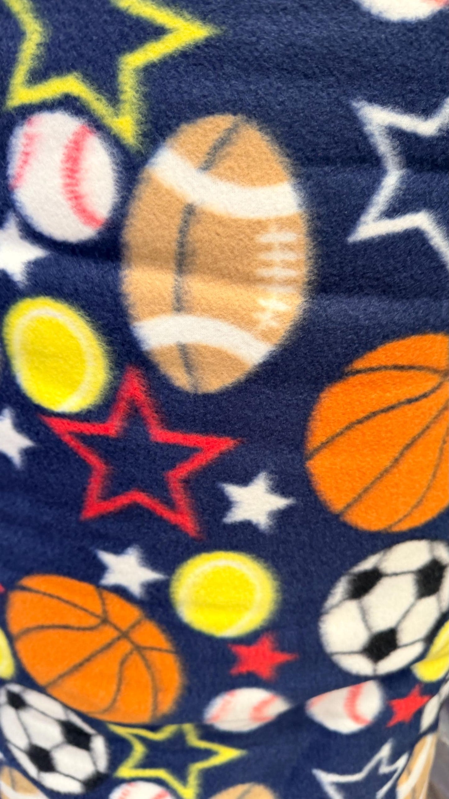 Sports Balls design print on Polar Fleece 2-way stretch 58/60” High quality fabrics by AlexLAFabrics