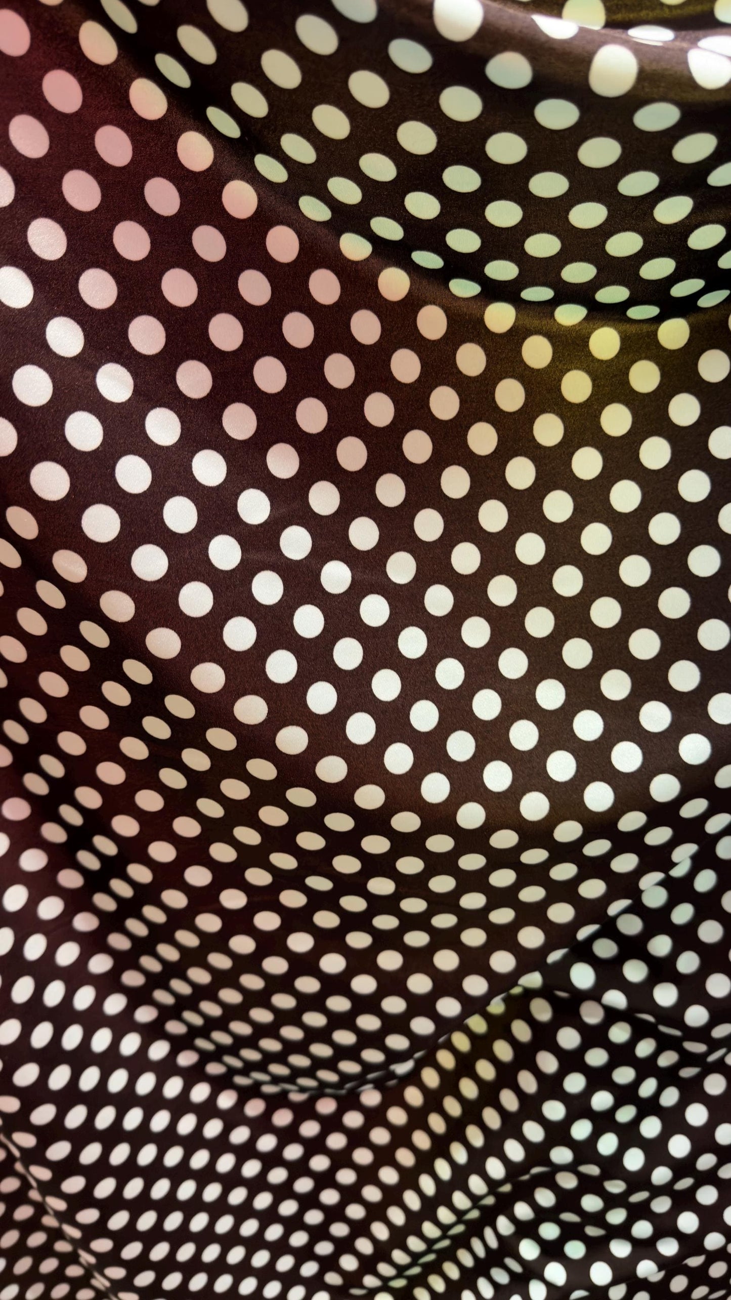 New polka dots design Blue/black on great quality of nylon spandex 4-way stretch 58/60” Sold by the YD. Ships worldwide from Los Angeles CA
