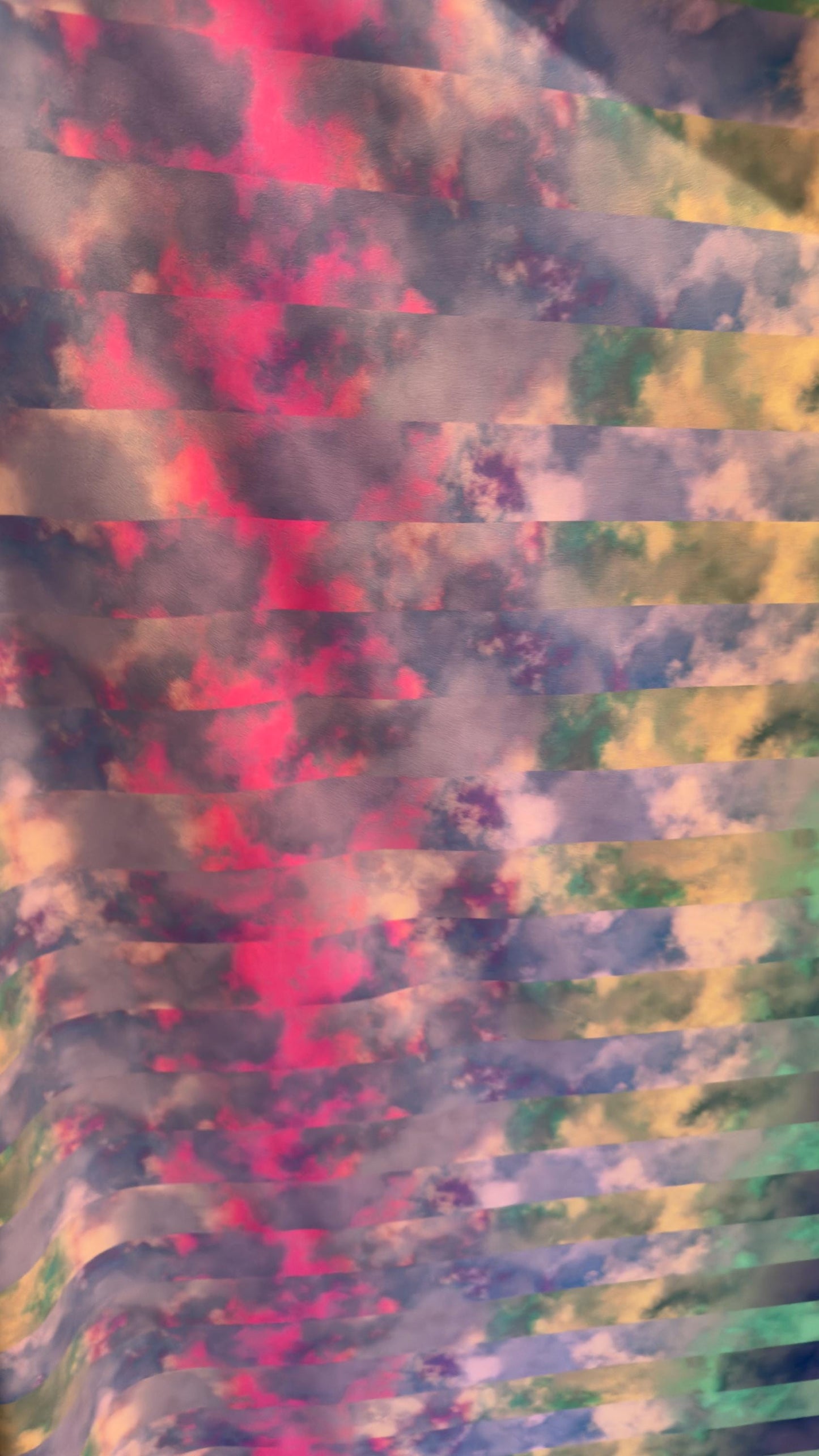 New tie dye Clouds stripped design nylon spandex 4way Stretch multicolor 58/60" sold by the yd. ships worldwide from Los Angeles California