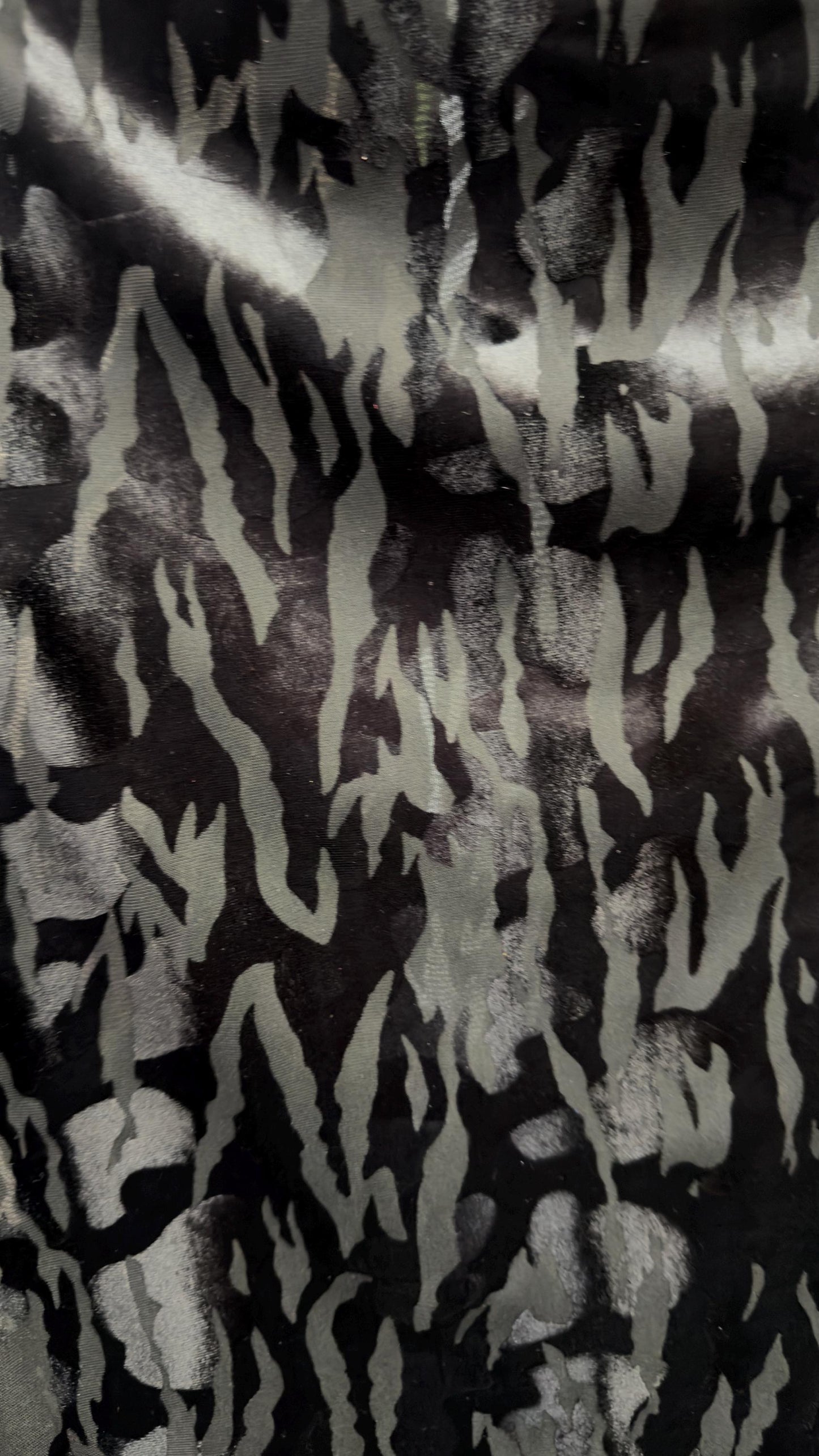 Camouflage Design burnout stretch velvet 4-way stretch 58/60” High quality fabrics by AlexLAFabrics