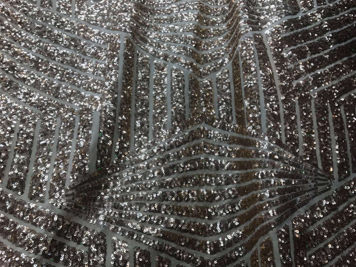 Three Dimensional Glitz Sequins on Spandex Base. With: 58/60" inches