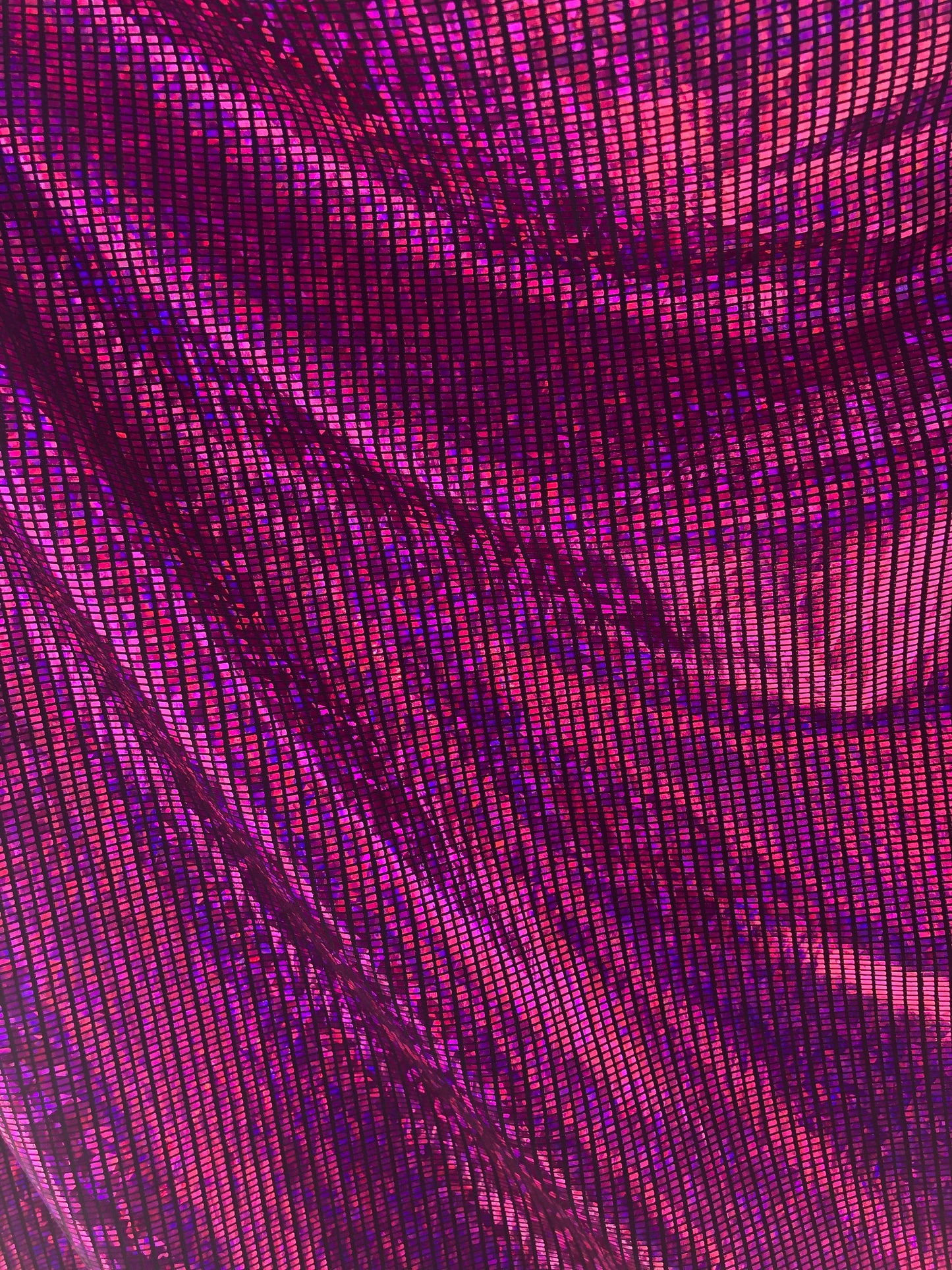 New nylon spandex hologram metallic square design 4way Stretch 58/60" Sold by the YD. Ships worldwide from Los Angeles California USA