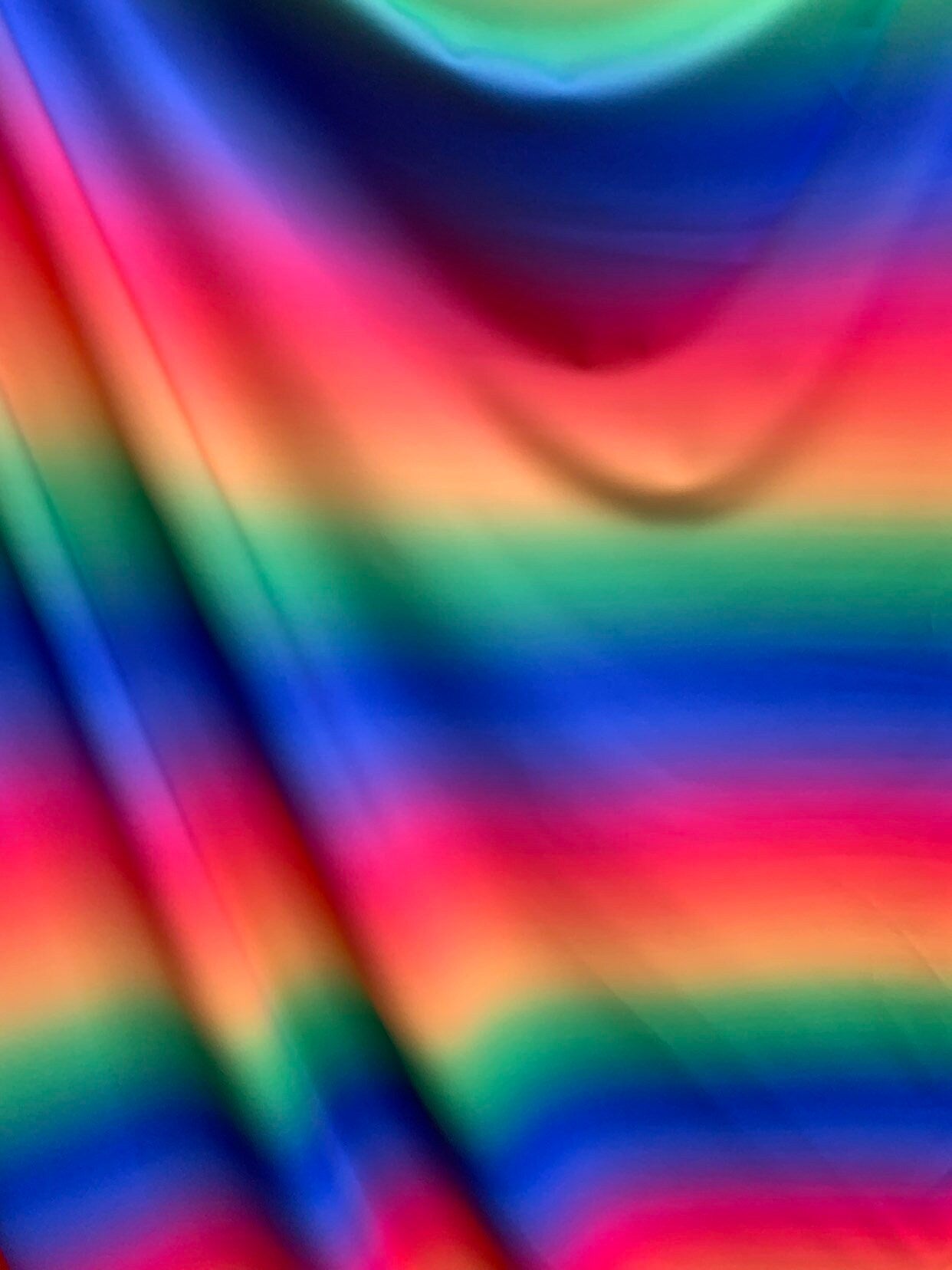 New rainbow design print on heavy nylon spandex 4way stretch 58/60" Sold by the YD. Ships worldwide from Los Angeles California USA.