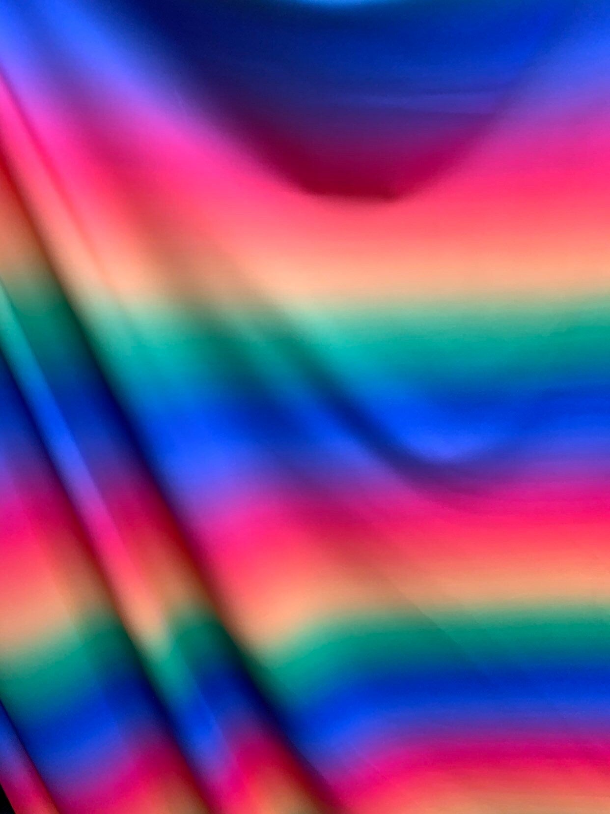 New rainbow design print on heavy nylon spandex 4way stretch 58/60" Sold by the YD. Ships worldwide from Los Angeles California USA.