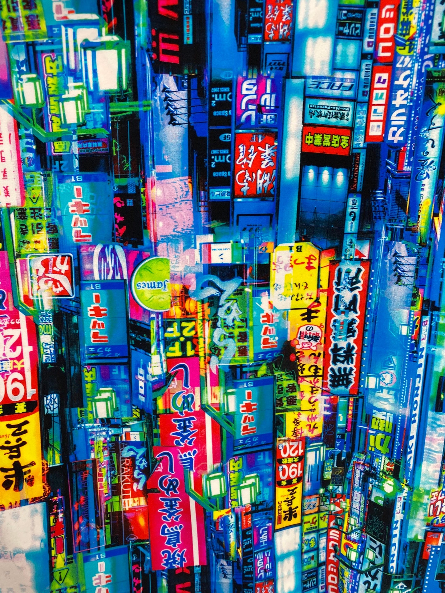 New multi light city design print on nylon spandex 4-way stretch 58/60” Sold by the YD. Ships worldwide from Los Angeles California USA.