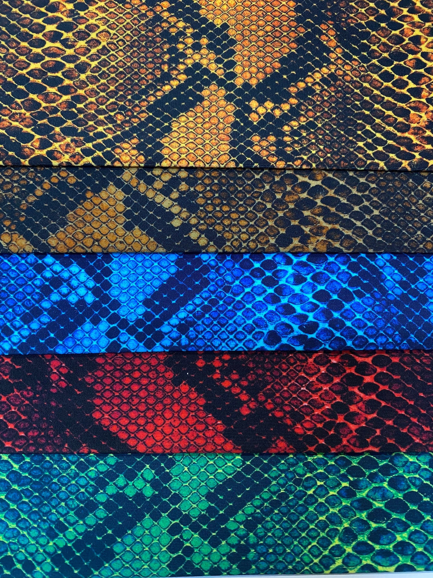 Exotic Serpent design digital print on best quality of nylon spandex 4-way stretch 58/60” Sold by the YD. Ships worldwide from Los Angeles