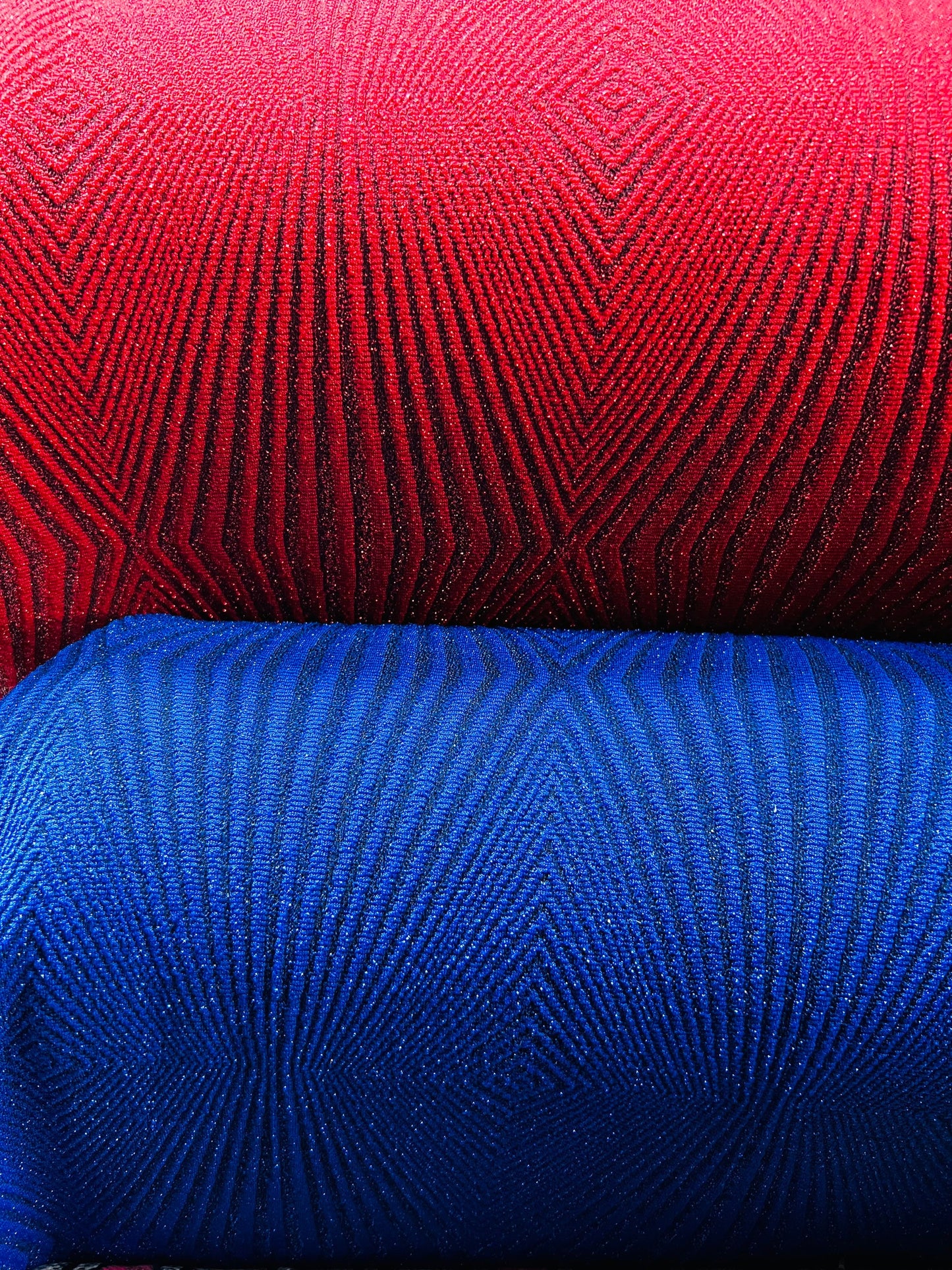 New Geometric design Jacquard poly spandex 2-way stretch 58/60” Sold by the YD. Ships Worldwide from Los Angeles California USA
