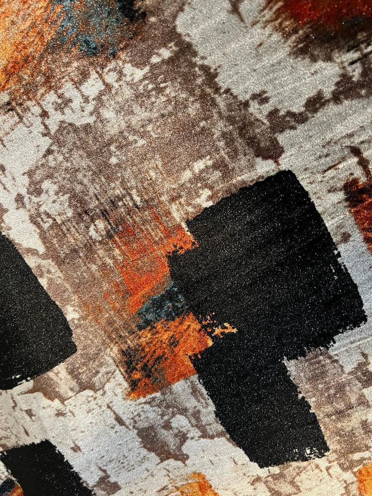 New modern fashion design multicolor print on best quality of nylon stretch velvet 420G 4-way stretch 58/60” Sold by the YD.
