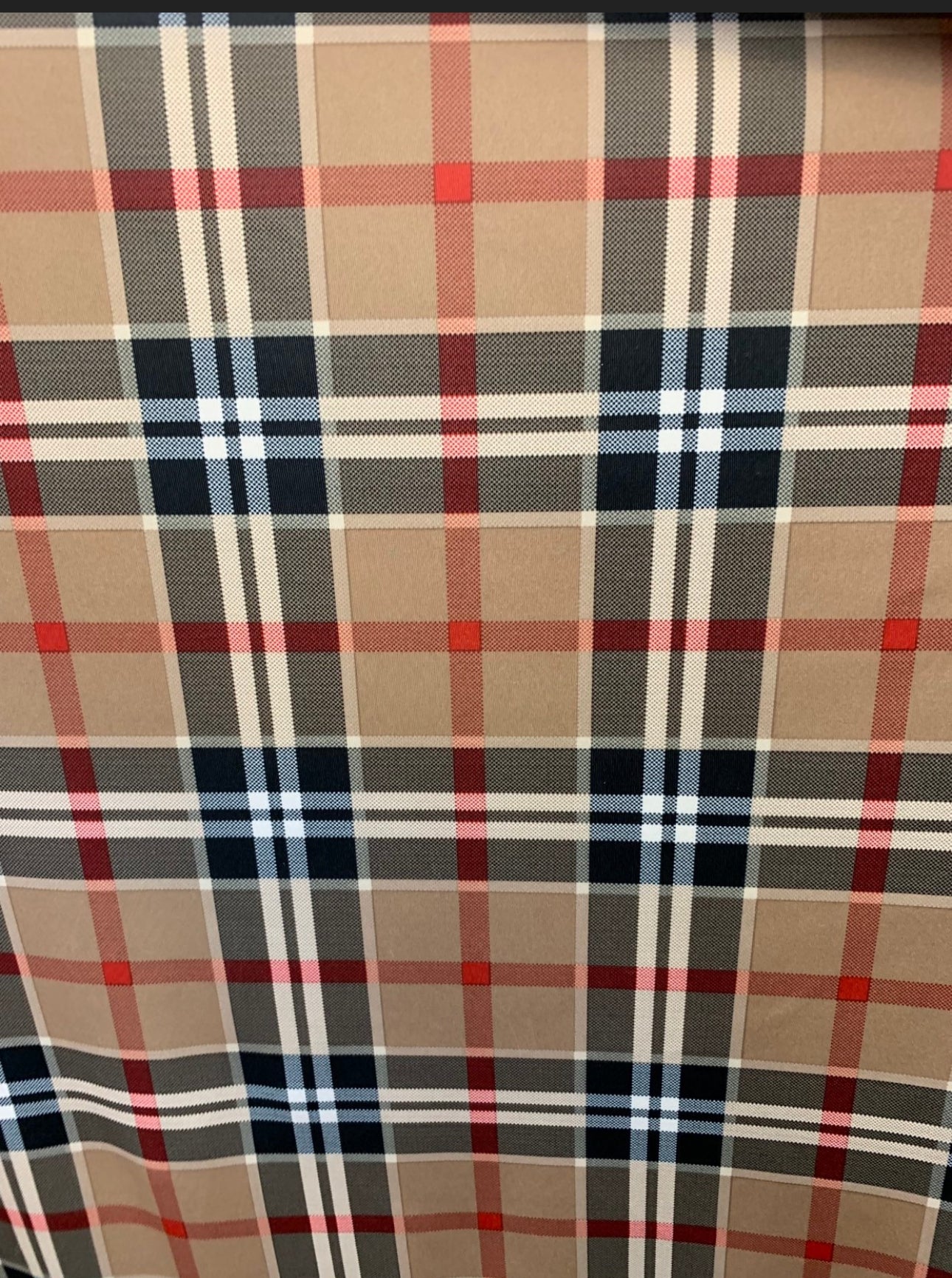 New Fashion Plaid design Taupe/Black print on best quality of nylon spandex 4-way stretch 58/60”