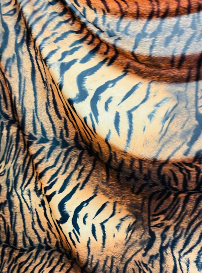 Tiger design Exotic animal print on great quality of nylon spandex 4-way stretch 58/60”