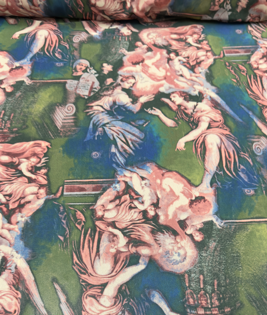 New Angels celestial design print on great quality of power mesh 4-way stretch 58/60”