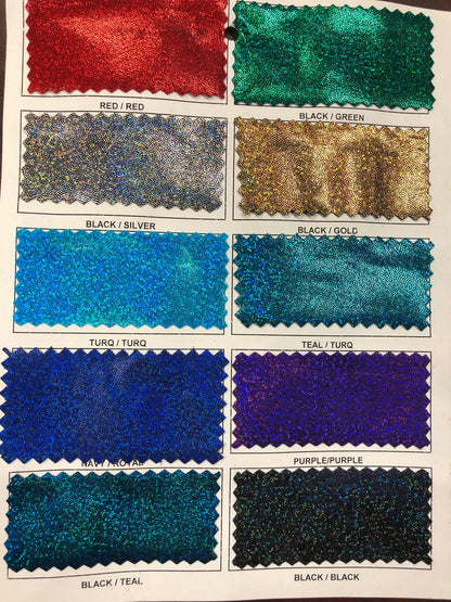 Nylon spandex with hologram foggy foil 4way stretch 58/60" Sold by the YD. Ships worldwide from Los Ángeles California USA