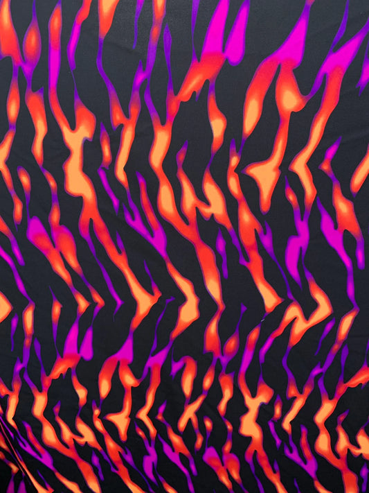 New tiger camouflage design print on heavy nylon spandex 4way stretch 58/60" Sold by the YD. Ships worldwide from Los Angeles California US