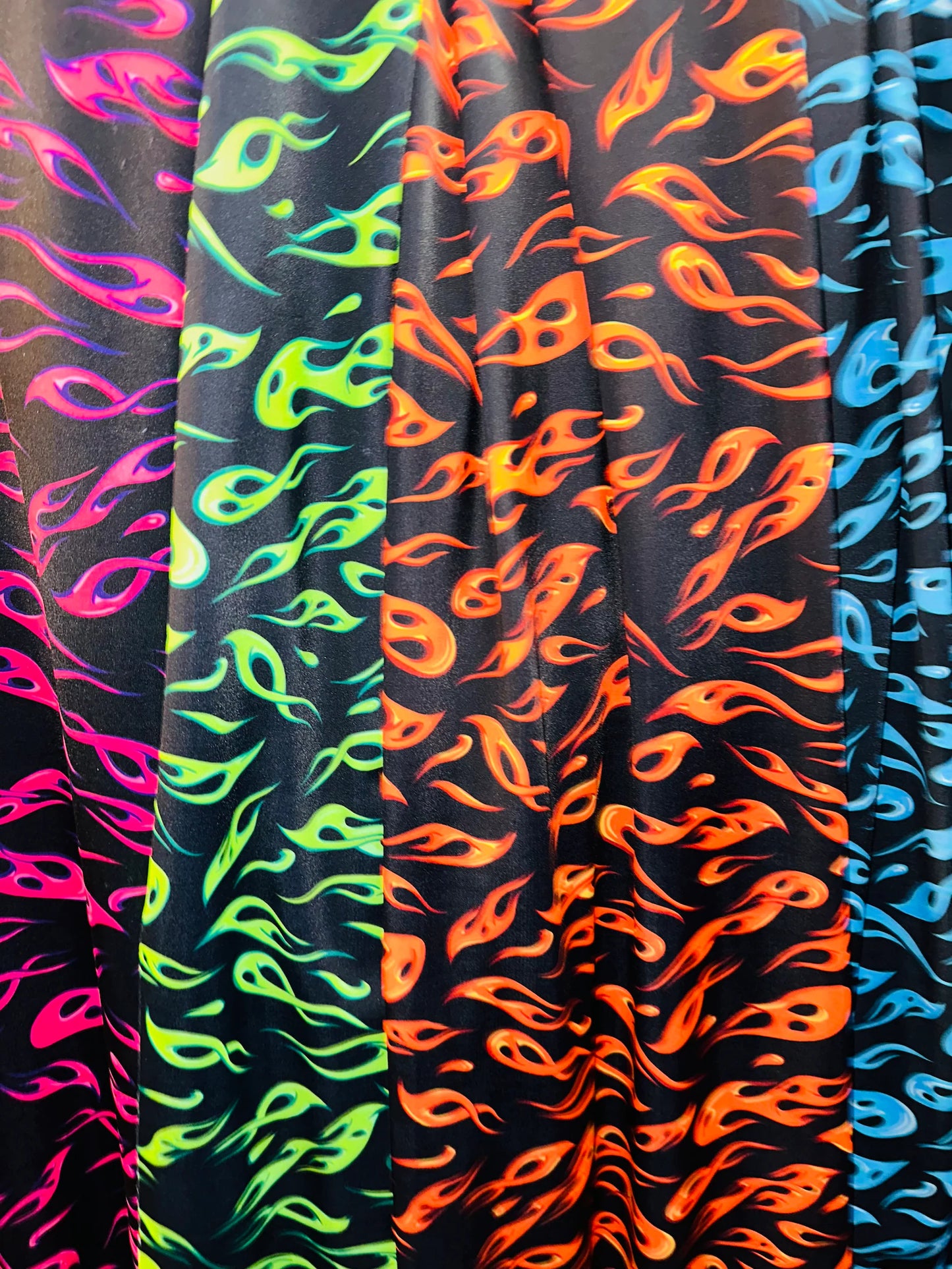 New Luxury Flames design print on best quality of nylon spandex 4-way stretch high quality spandex By AlexLAFabrics