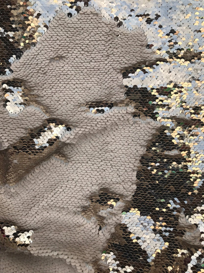 Flip up mermaid sequins with spandex base 58/60" sold by the yd. available by full roll. Ships from Los Angeles CA United States